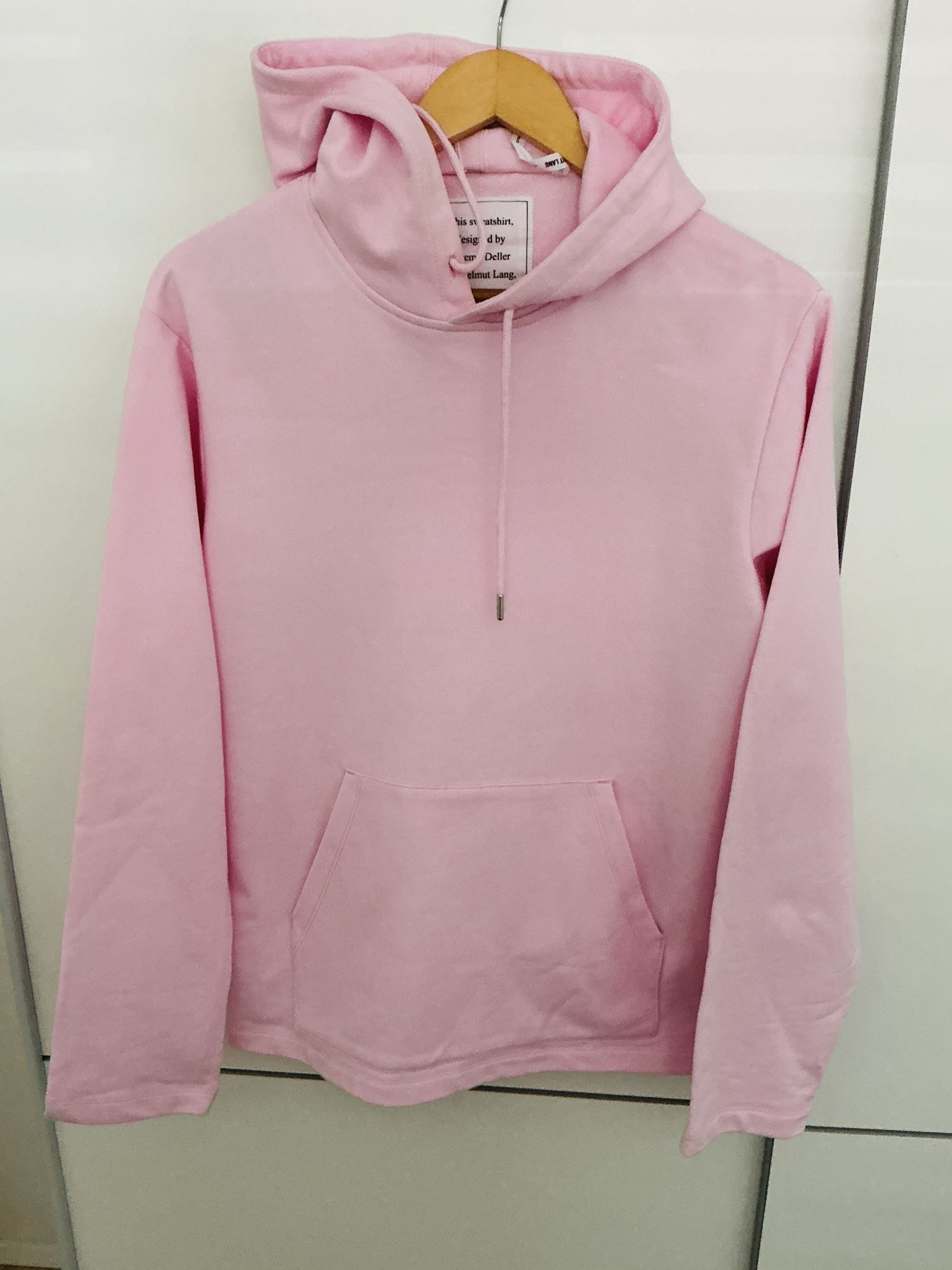 Helmut Lang Helmut Lang x Jeremy Deller Pink Hoodie – Made in Portugal Size US S / EU 44-46 / 1 - 1 Thumbnail