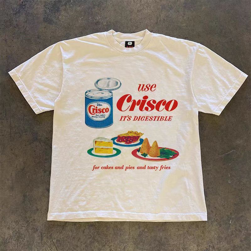 Vintage American retro food print loose tee Size US M / EU 48-50 / 2 - 1 Thumbnail