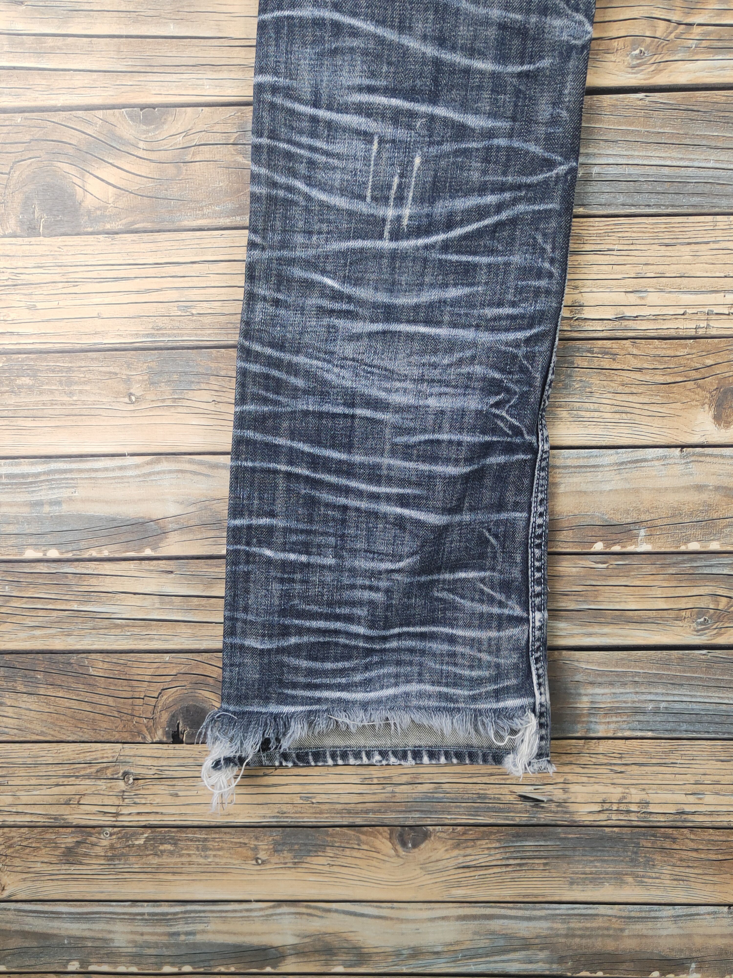 semanticdesign DL Semanticdesign Dark Blue Distressed Ripped Jeans #46-012 Size US 32 / EU 48 - 9 Thumbnail