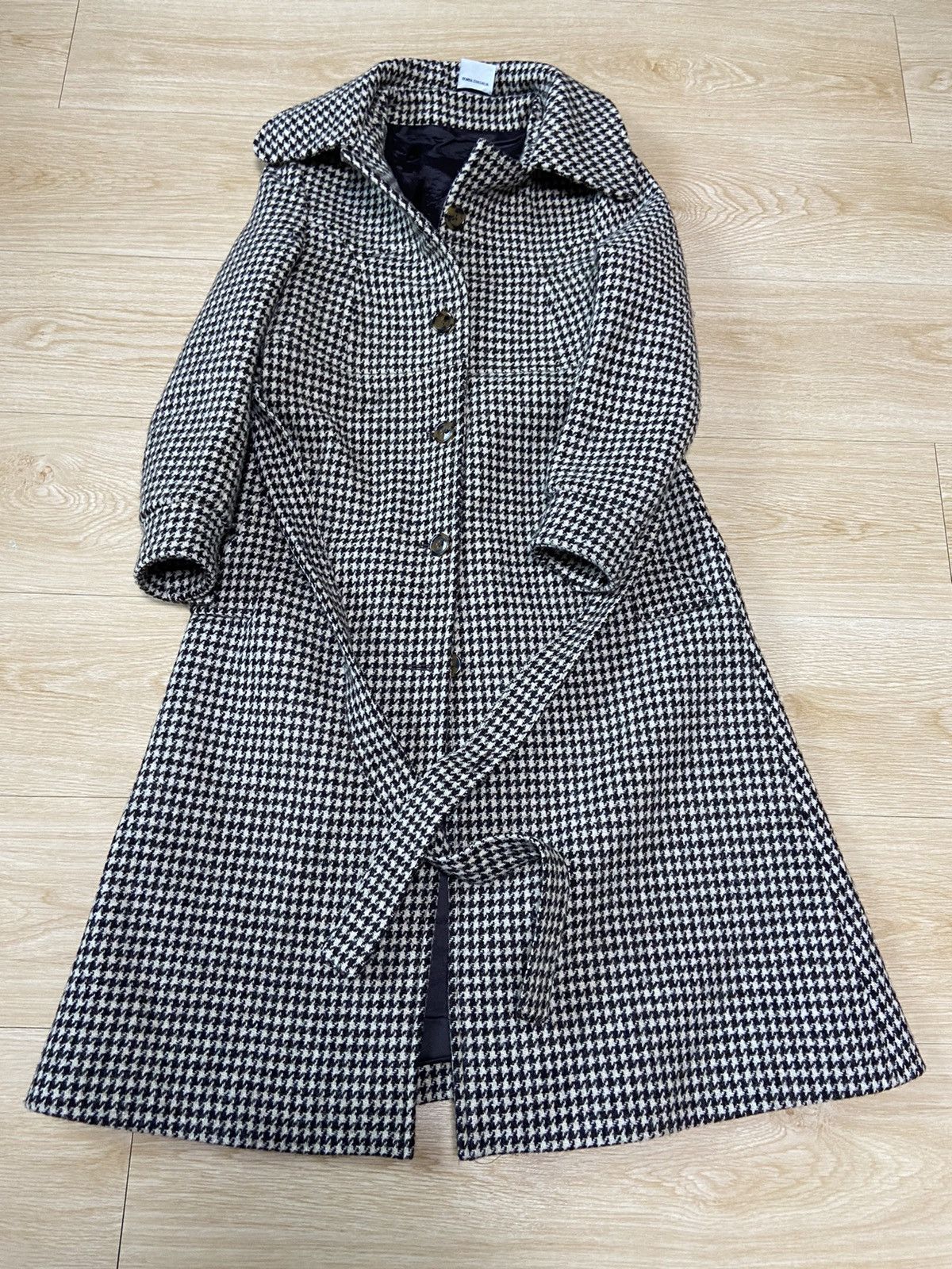 Vetements XS Vetements fw16 houndtooth wool belted trench coat Size XS / US 0-2 / IT 36-38 - 1 Thumbnail