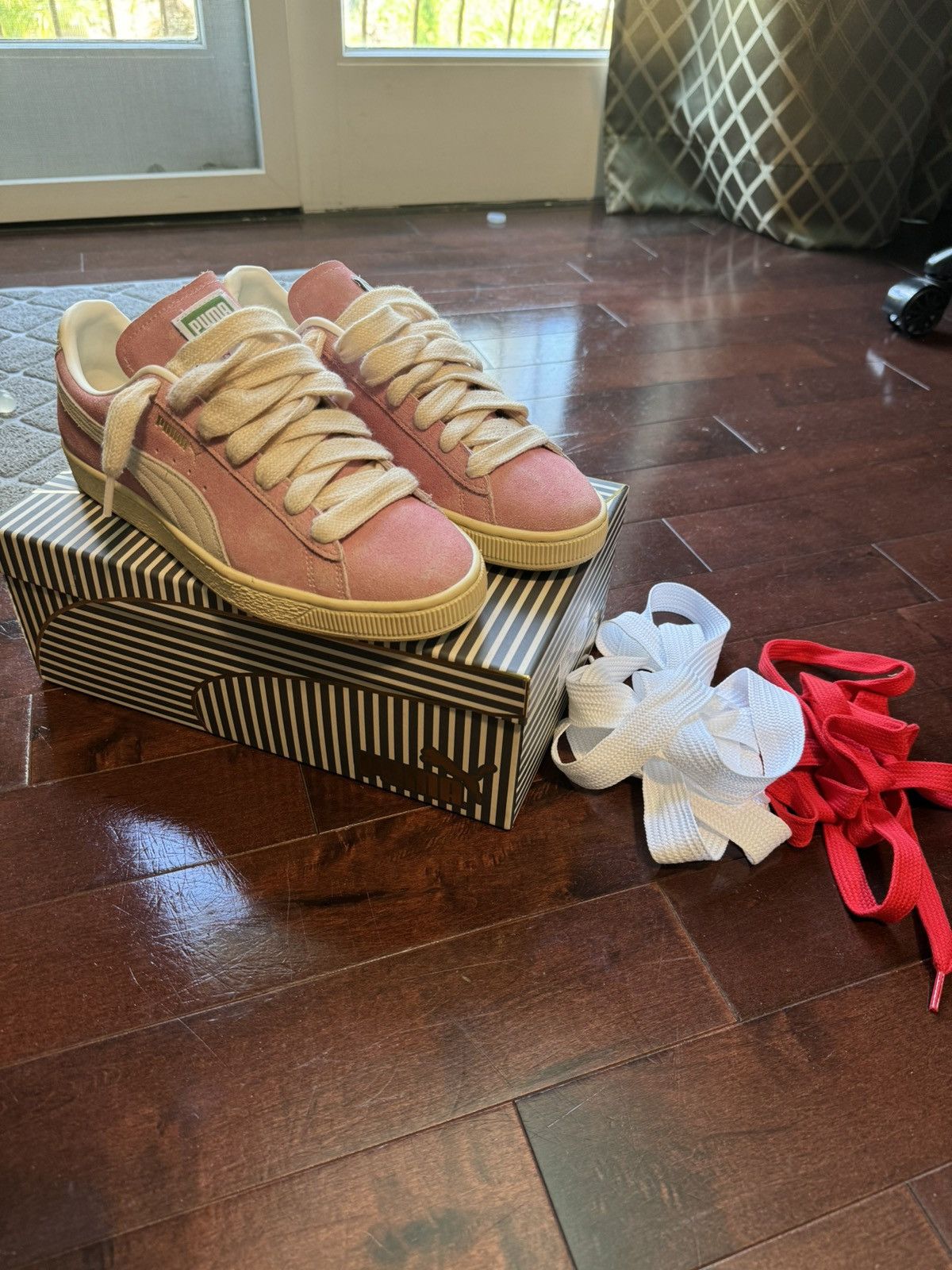 image of Rhuigi X Suede 'b-Boy' Shoes in Pink, Men's (Size 9.5)
