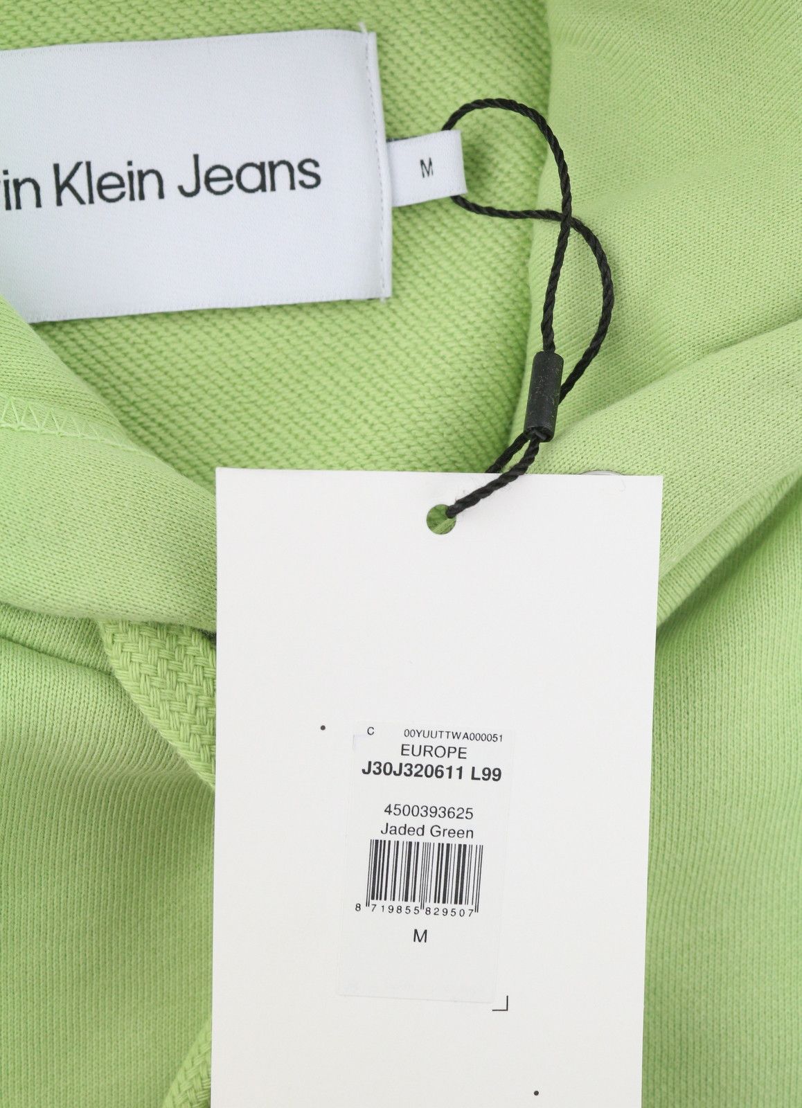 Calvin Klein M Jaded Green Logo Pullover Hoodie 87440 Size US M / EU 48-50 / 2 - 6 Thumbnail