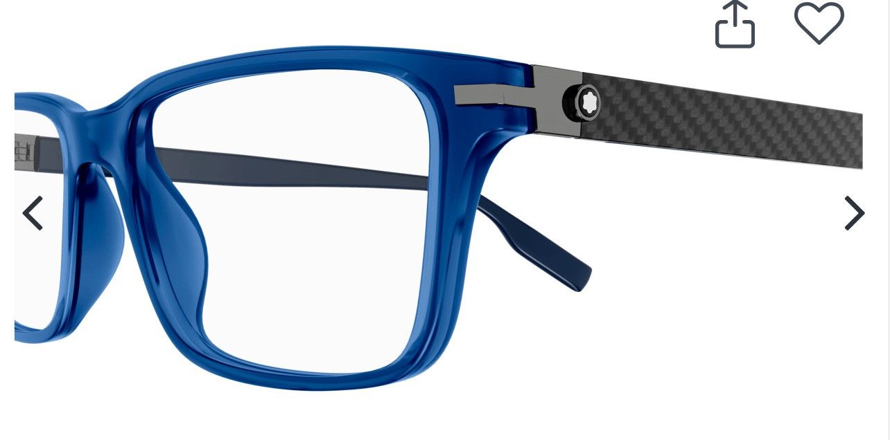 Montblanc Montblanc MB0252O 002 Blue Acetate Eyeglasses 56mm Size ONE SIZE - 2 Thumbnail