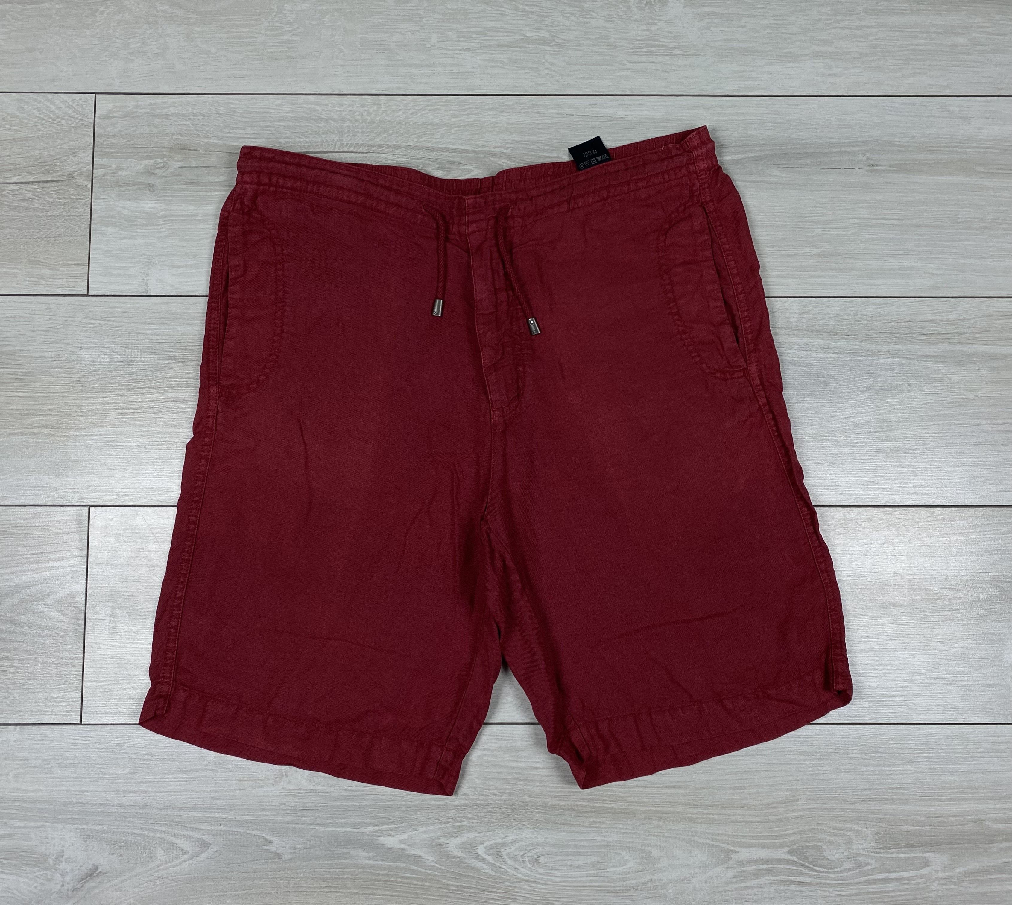 Ermenegildo Zegna Vintage Zegna sport red linen shorts size s-m Size US 31 - 1 Thumbnail