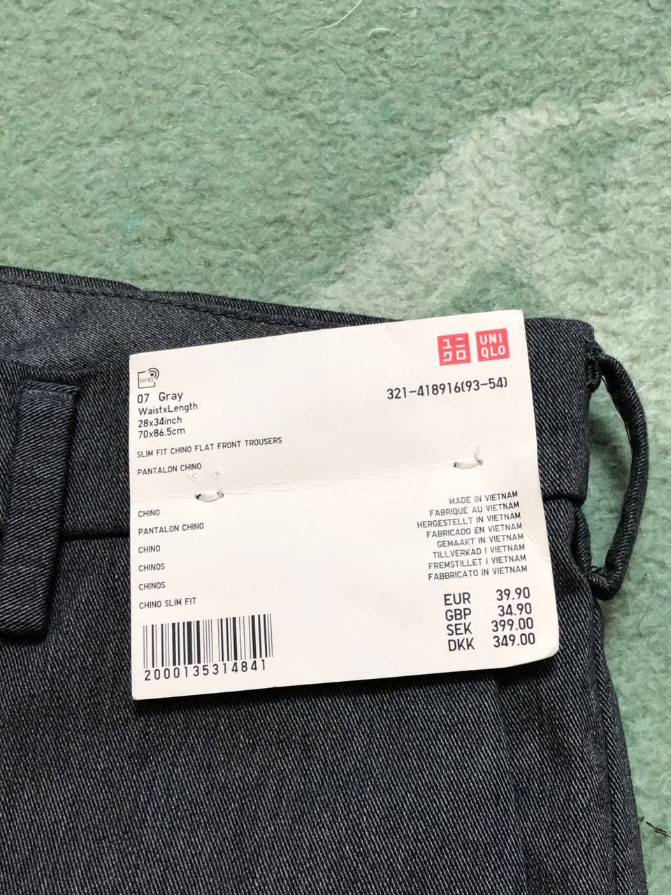 Uniqlo Uniqlo gray Vintage Casual Pants Y2K streetwear Size US 28 / EU 44 - 2 Thumbnail