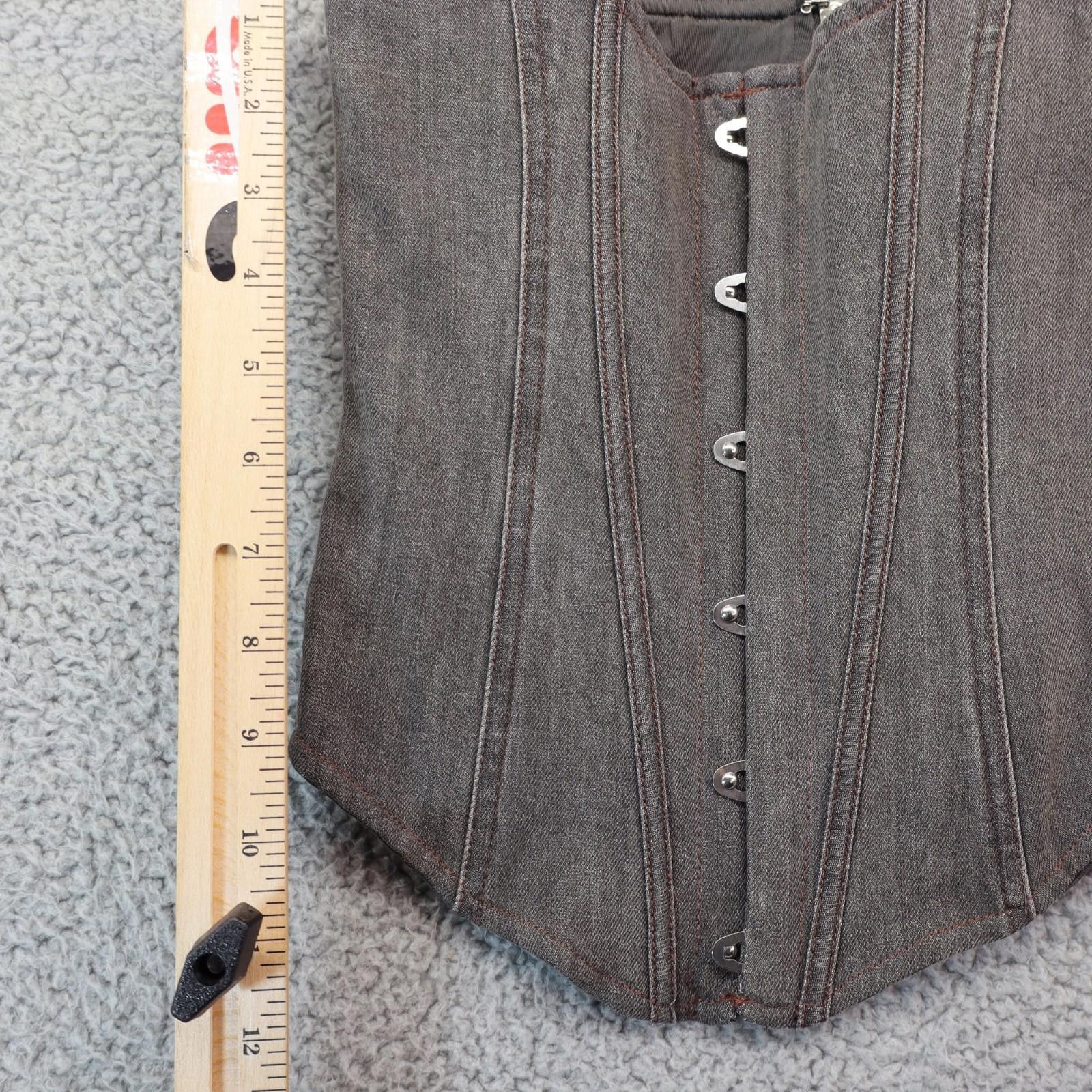Outkast Outcast Top Women XS Grey Bustier Corset NWT Hot Topic jean Size ONE SIZE - 3 Thumbnail