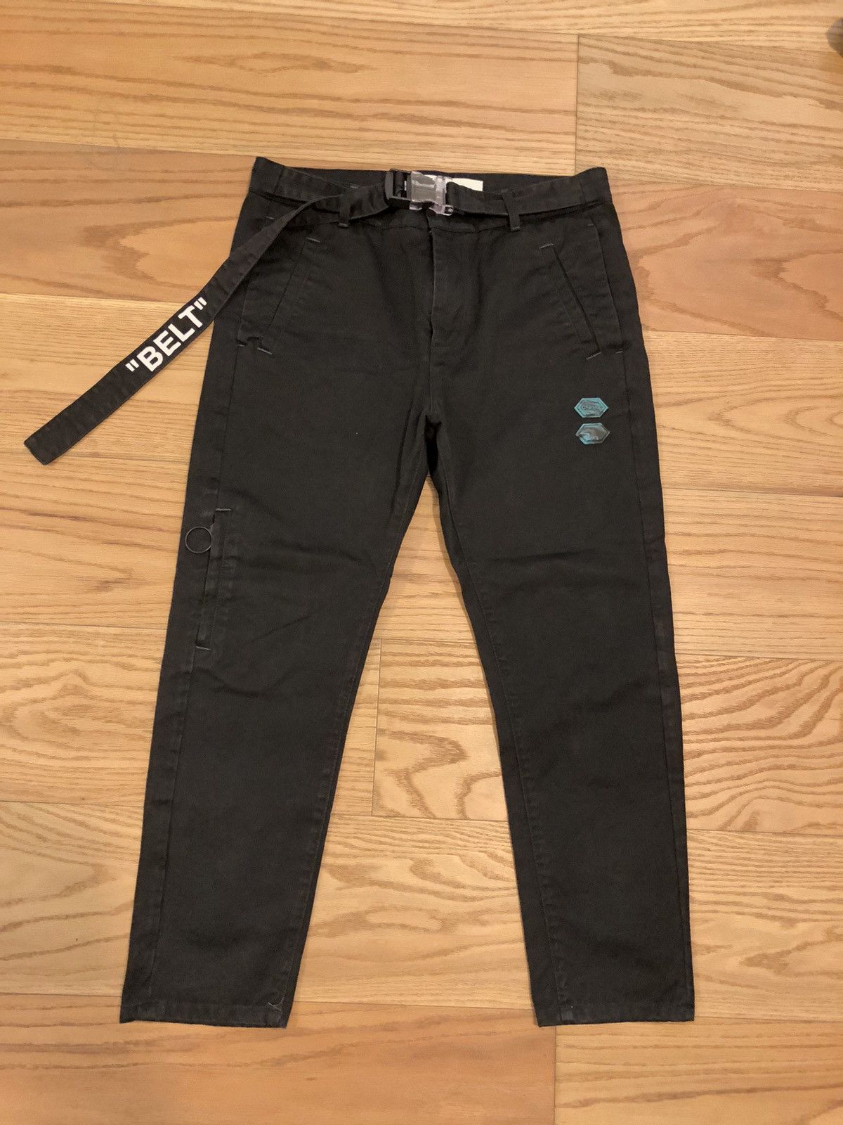 Off-White Off-White Belted Tapered Jeans 33 Size Size US 33 - 1 Thumbnail