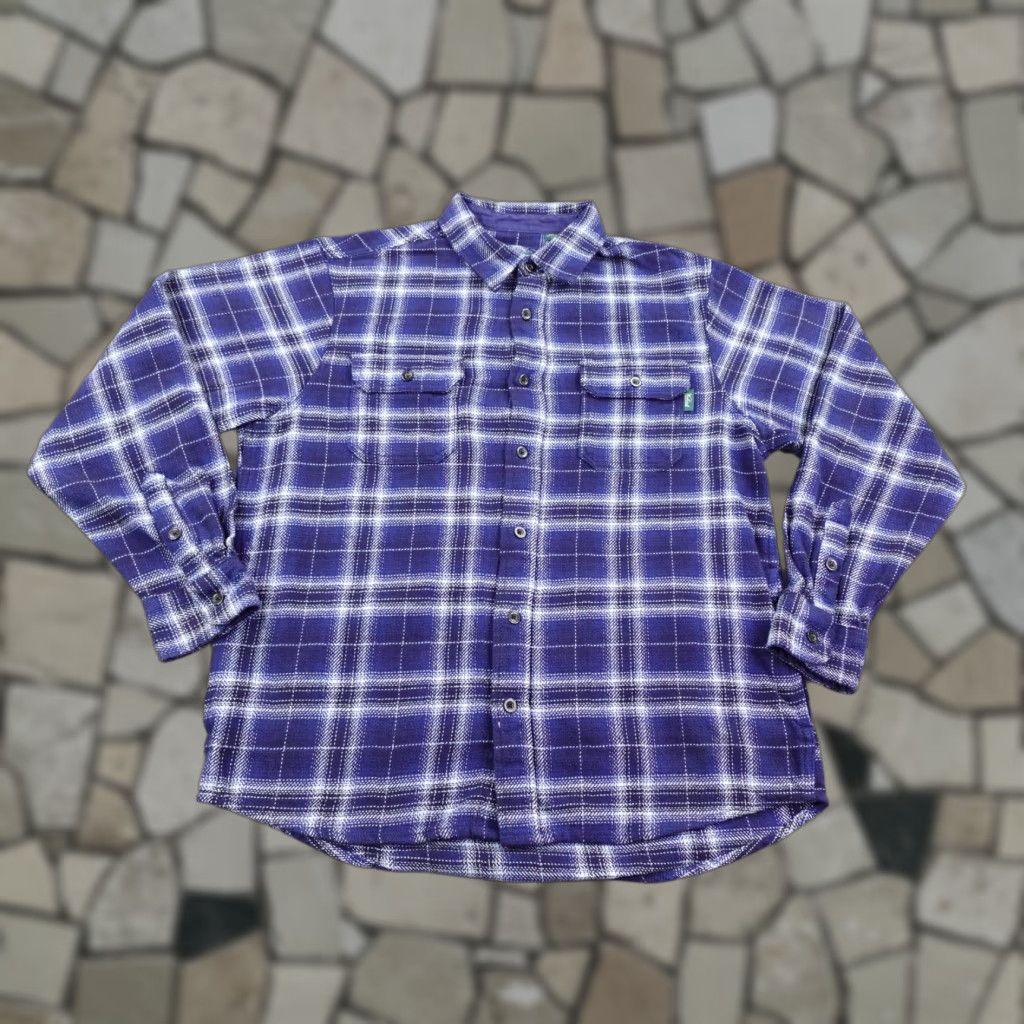 Vintage VINTAGE Woolrich Flannel Shirt Mens Large Blue Plaid Heavyweight Button-Up Outdoor Size US L / EU 52-54 / 3 - 1 Thumbnail