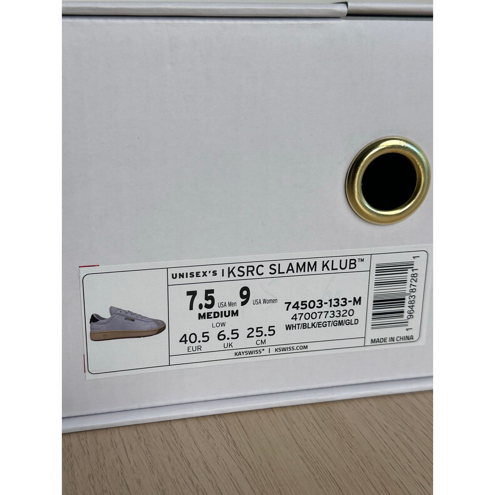 K-Swiss K-Swiss x Anwar Carrots Slamm Klub White Sneaker - Size 7.5M Size US 7.5 / EU 40-41 - 8 Thumbnail