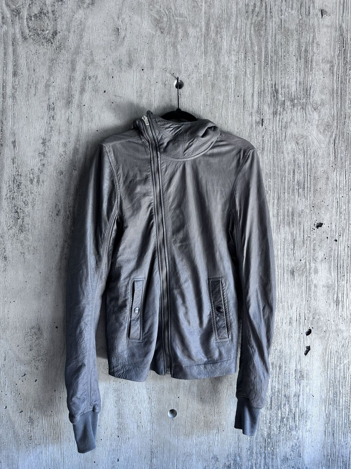 Rick Owens RICK OWENS SCUBA BULLET DUST LEATHER JACKET Size US M / EU 48-50 / 2 - 1 Thumbnail