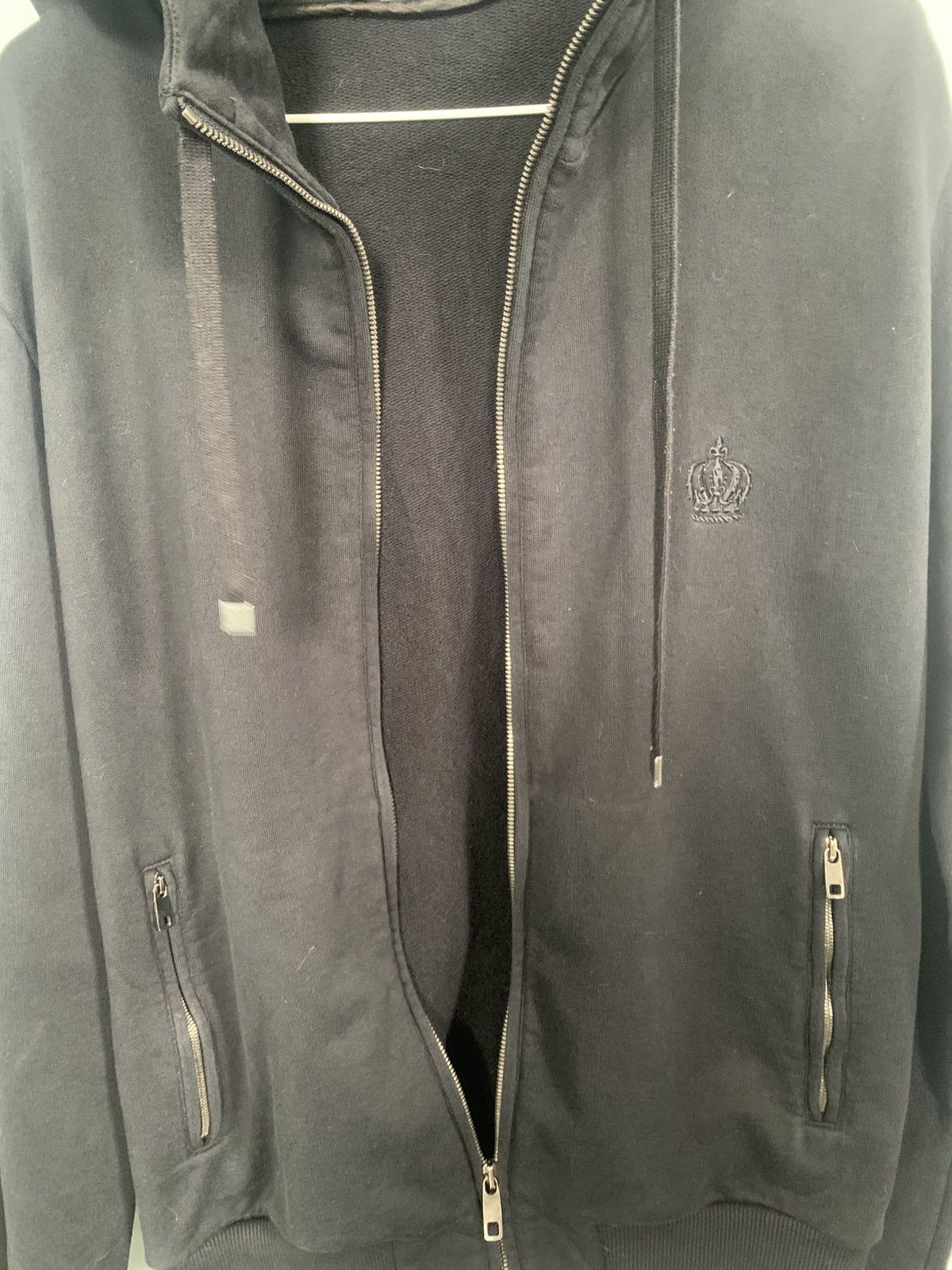 Dolce & Gabbana black hoodie full zip black crown Size US M / EU 48-50 / 2 - 5 Thumbnail