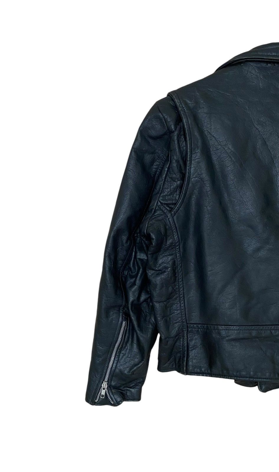 Other True Vintage Made In Usa Double Collar Leather Jacket 1960s Size US M / EU 48-50 / 2 - 7 Thumbnail