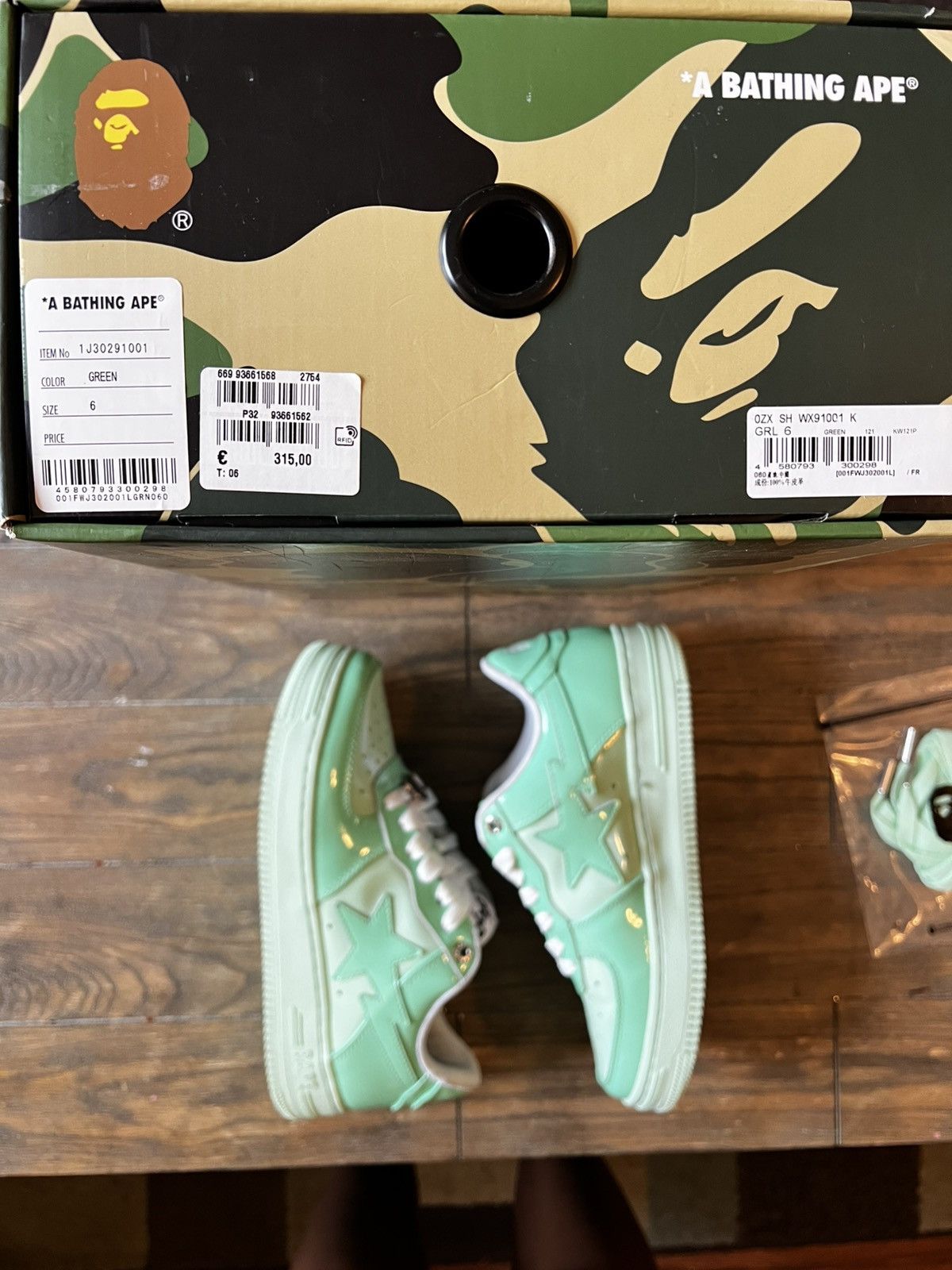 Bape Wnms BAPESTA green trainers Size US 6 / IT 36 - 10 Thumbnail
