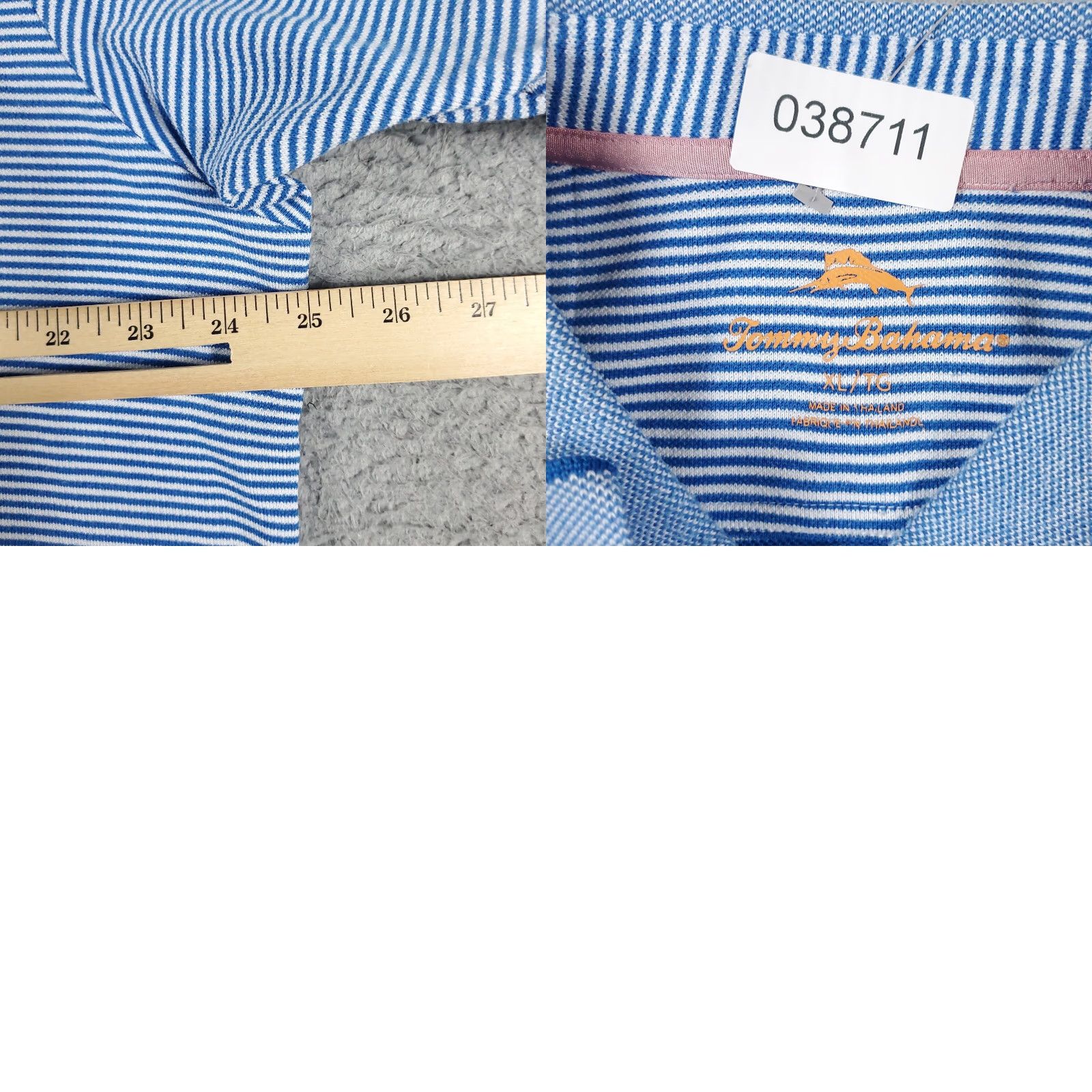 Tommy Bahama Tommy Bahama Polo Shirt Mens XL Blue White Striped Short Sleeve Polo Shirt Mens XL Blue White Striped Casual Classic Preppy Size US XL / EU 56 / 4 - 8 Thumbnail
