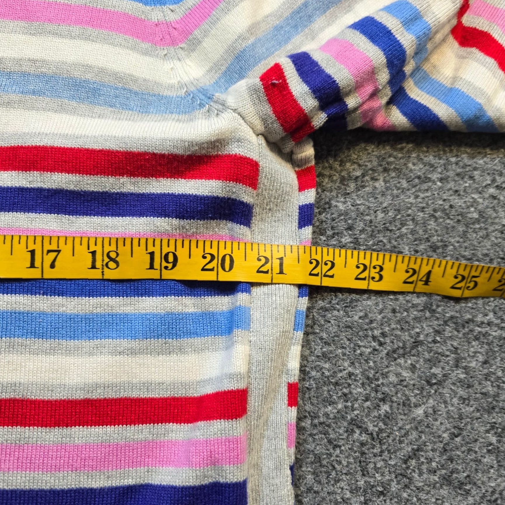 Talbots Talbots Sweater Womens Size XL Gray Rainbow Stripe Long Sleeve Casual Size XL / US 12-14 / IT 48-50 - 5 Thumbnail