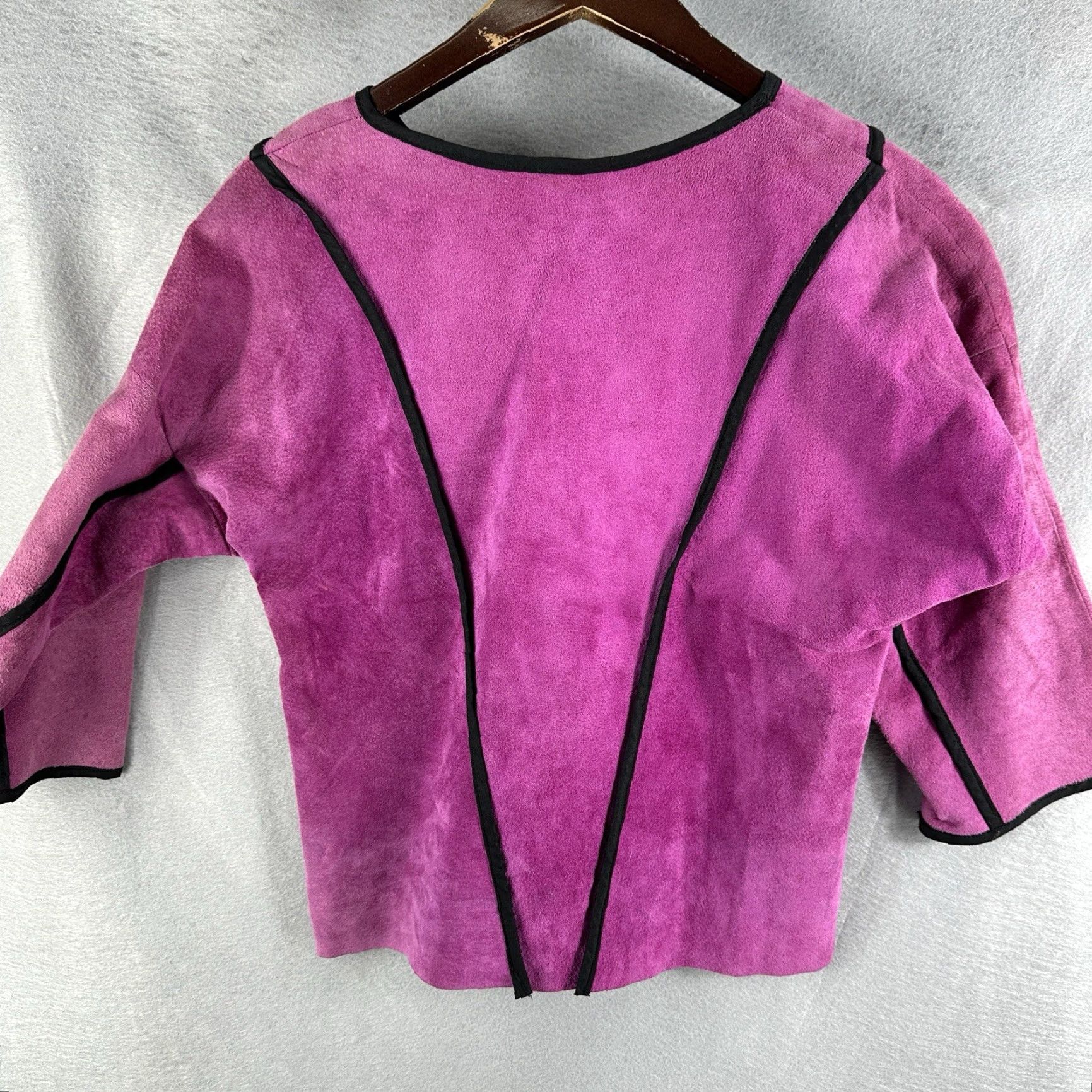Etro VINTAGE Carol Vidstrand Suede Top Womens Small Adult Small Pink 3/4 Sleeve Round Neck Retro Western Boho 90s Concert Cottagecore Womens Size S / US 4 / IT 40 - 7 Thumbnail