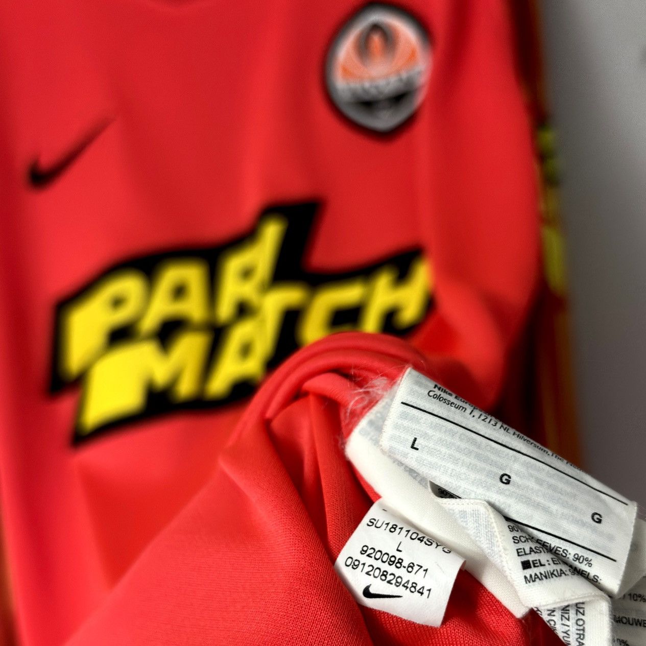 Nike 2018 2019 Shakhtar Donetsk Player Issue Nike Soccer Jersey Size US L / EU 52-54 / 3 - 9 Thumbnail