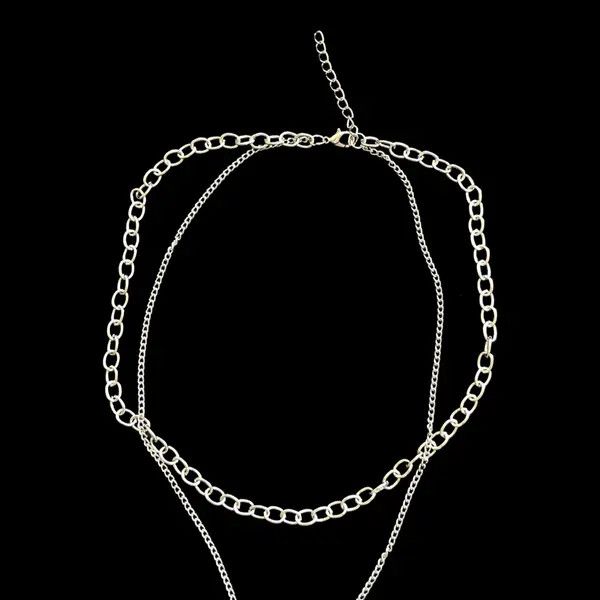 Jewelry Star Chain Necklace Punk Gothic Chrome Rock Size ONE SIZE - 4 Thumbnail