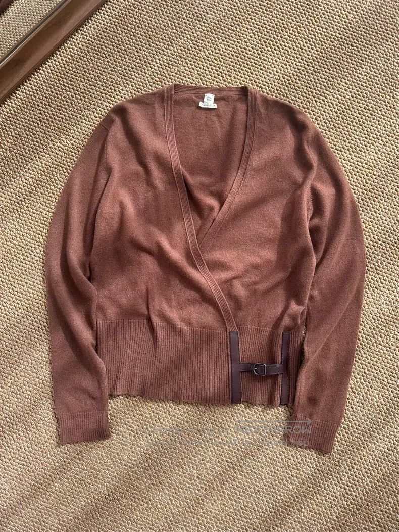 Hermes Hermes Cashmere H buckle knit long vest, brown Size M / US 6-8 / IT 42-44 - 4 Thumbnail