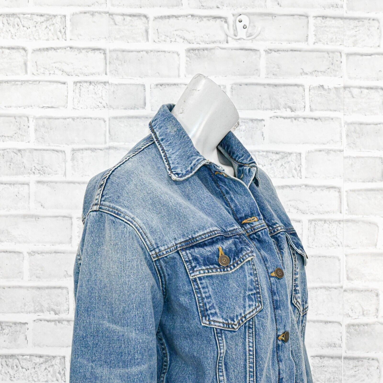 The Kooples The Kooples Women's Cropped Short Blue Denim Jacket size 36 Size XS / US 0-2 / IT 36-38 - 12 Thumbnail