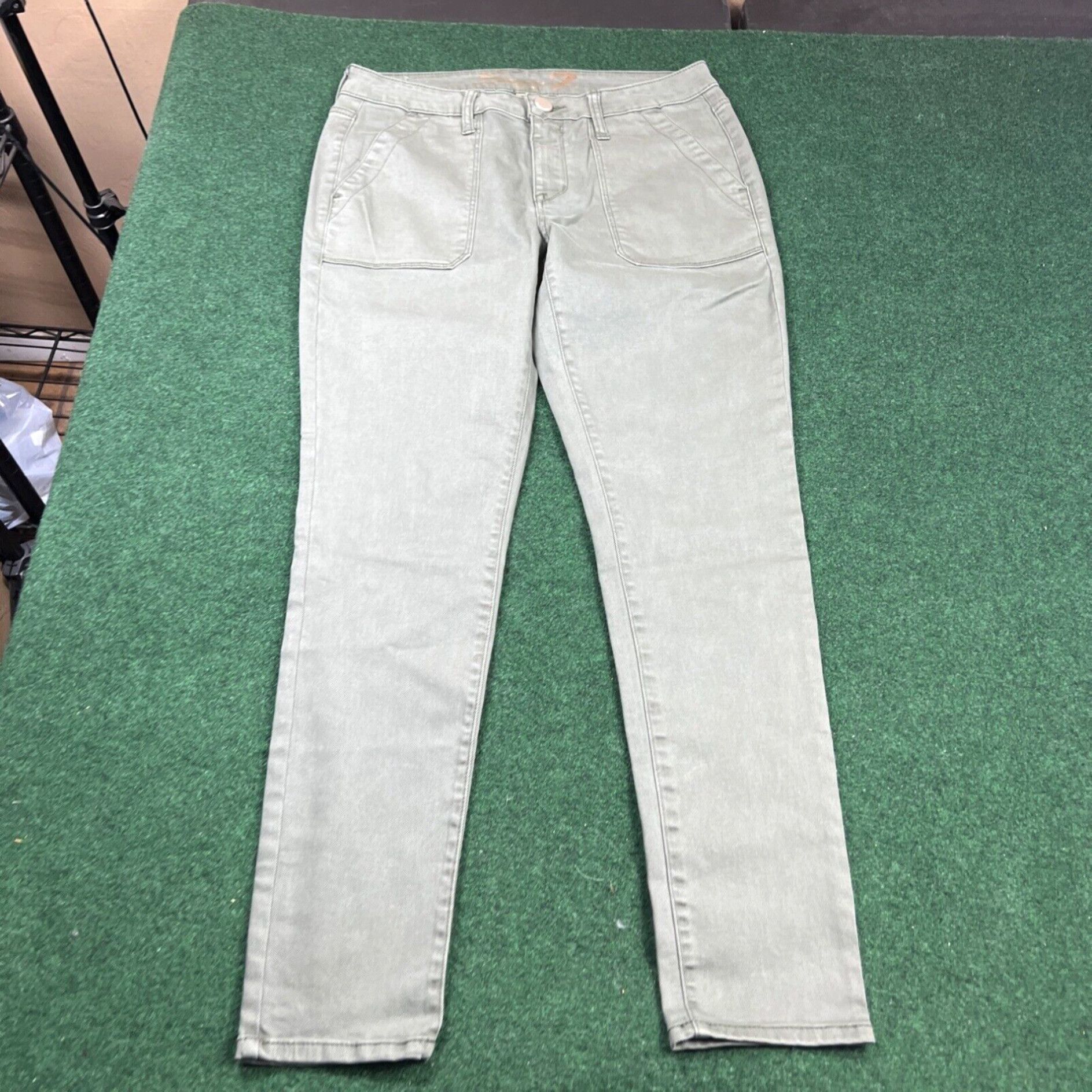 Vintage Utility by Seven7 Size 6 Green Denim pants jeans Size 28" / US 6 / IT 42 - 5 Thumbnail