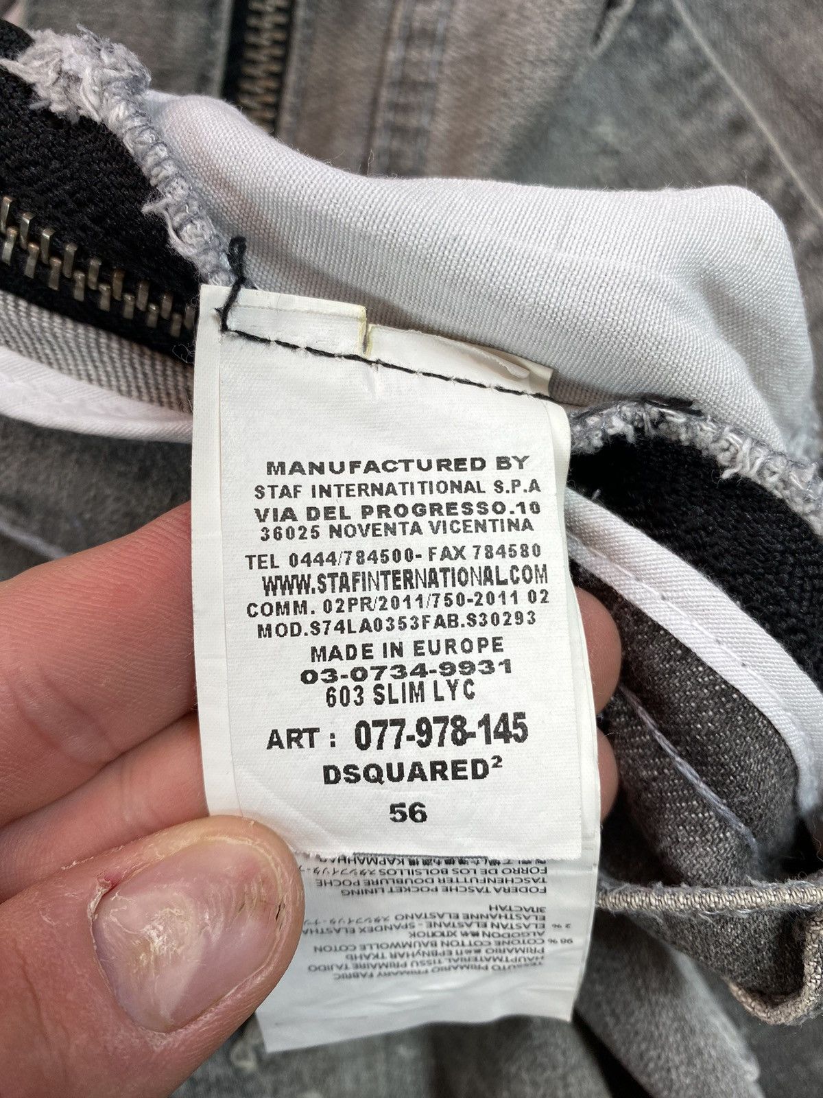 Dsquared2 Dsquared2 Grey Denim Pants Made in Italy Size 56 Size US 42 / EU 58 - 21 Thumbnail