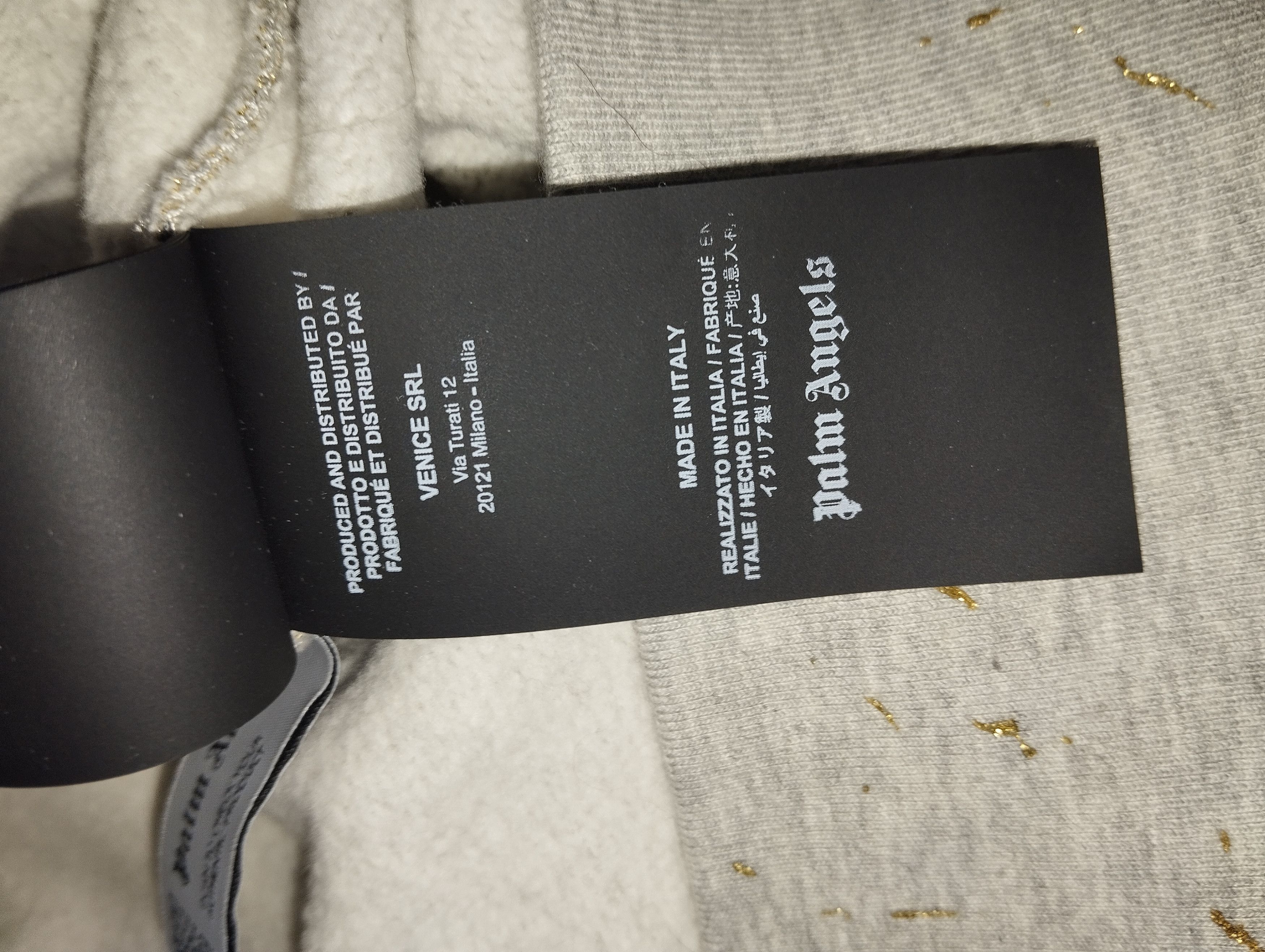 Palm Angels Palm Angels Pxp painted raw cut hoody melange grey WH Size US L / EU 52-54 / 3 - 8 Thumbnail