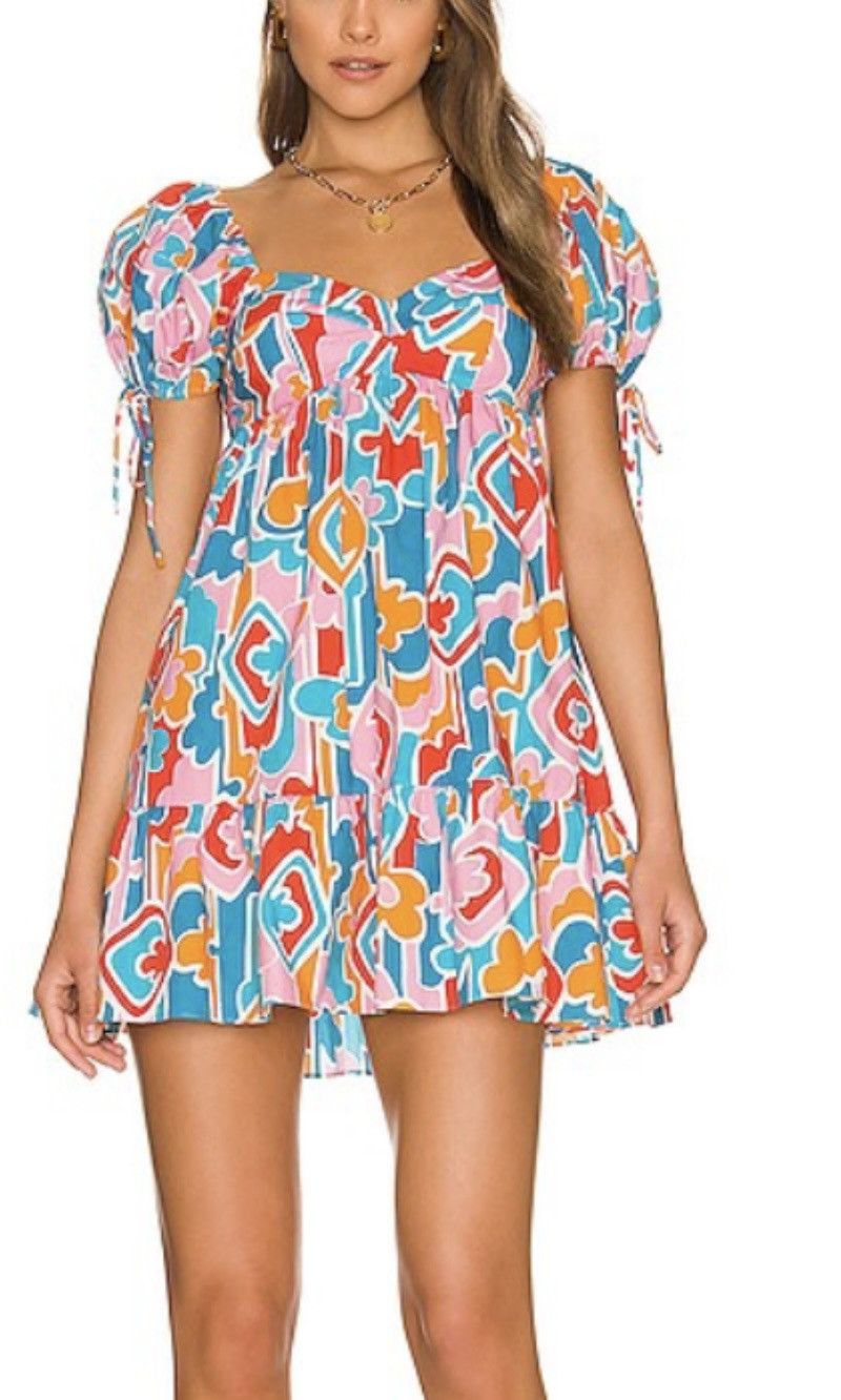 Amanda Uprichard Amanda Uprichard Sicily Mini Dress Retro Miami Geo Print M Size M / US 6-8 / IT 42-44 - 3 Thumbnail