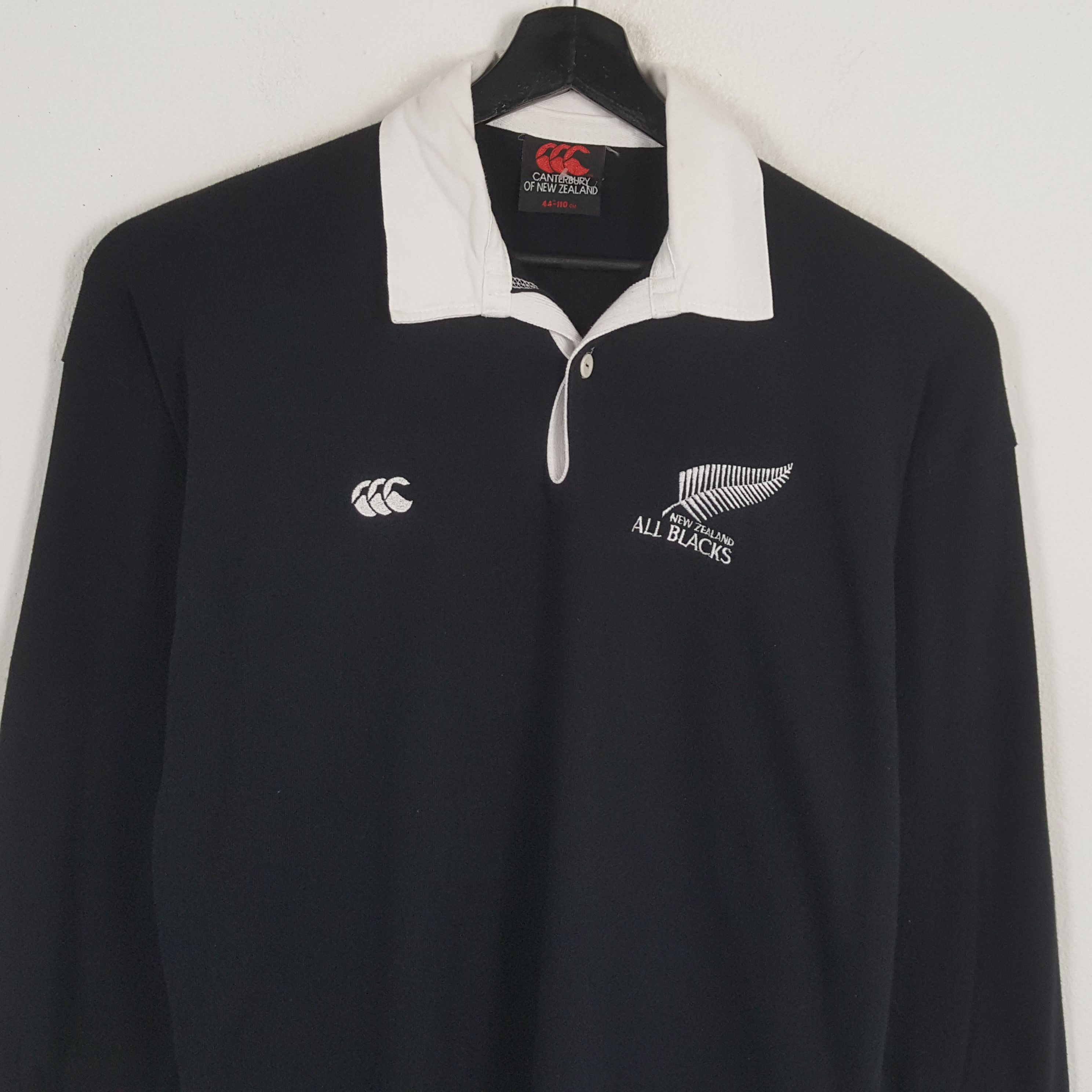 All Blacks × Canterbury of New Zealand × Vintage CANTERBURRY OF NEW ZEALAND All Blacks Long Sleeve Polos Size US L / EU 52-54 / 3 - 2 Thumbnail
