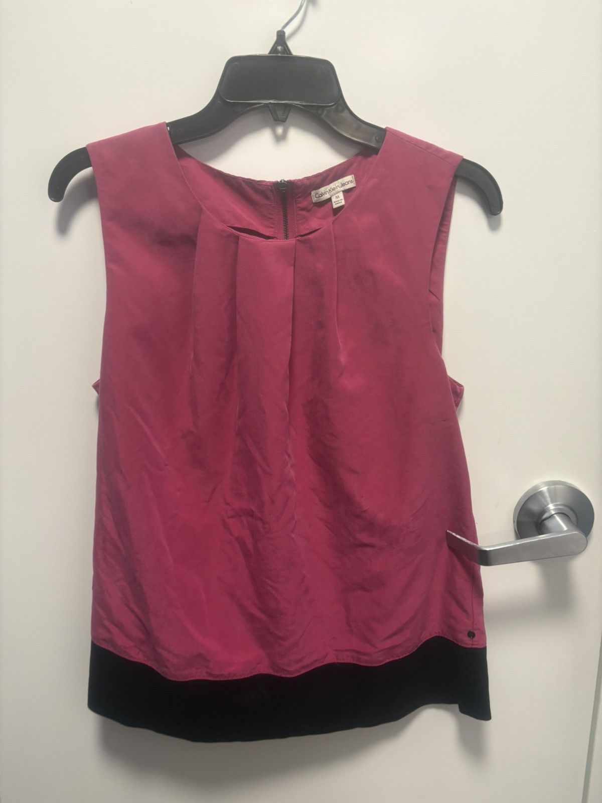 Calvin Klein Calvin Klein Jeans Pink SleevelessBlouse Pleated Neck Size M Size M / US 6-8 / IT 42-44 - 5 Thumbnail