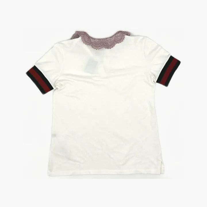 Gucci Gucci Gucci Striped Short Sleeve Polo with Lace Collar -25 Size US S / EU 44-46 / 1 - 3 Thumbnail