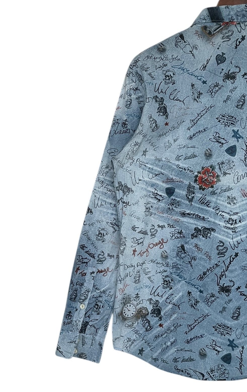 Just Cavalli × Vintage Vintage Brand Just Cavalli Full Print Shirt 2000s Size US L / EU 52-54 / 3 - 5 Thumbnail
