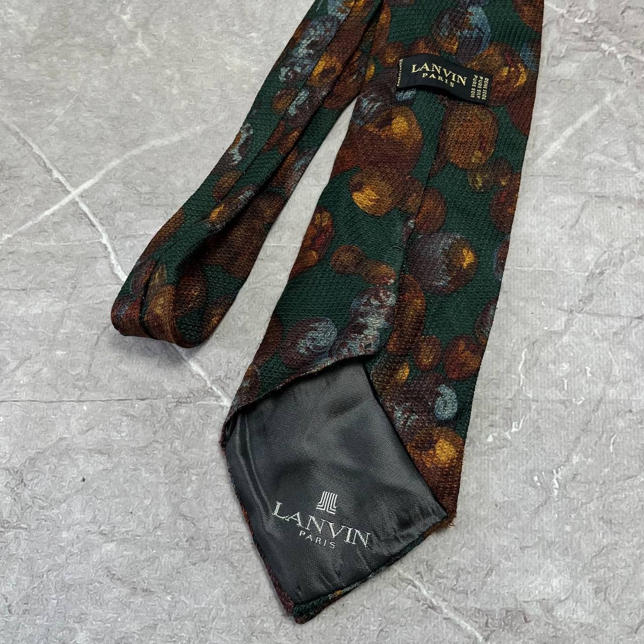 Lanvin Lanvin Paris Men's Floral Bron Tie 100% SILK Size ONE SIZE - 6 Thumbnail