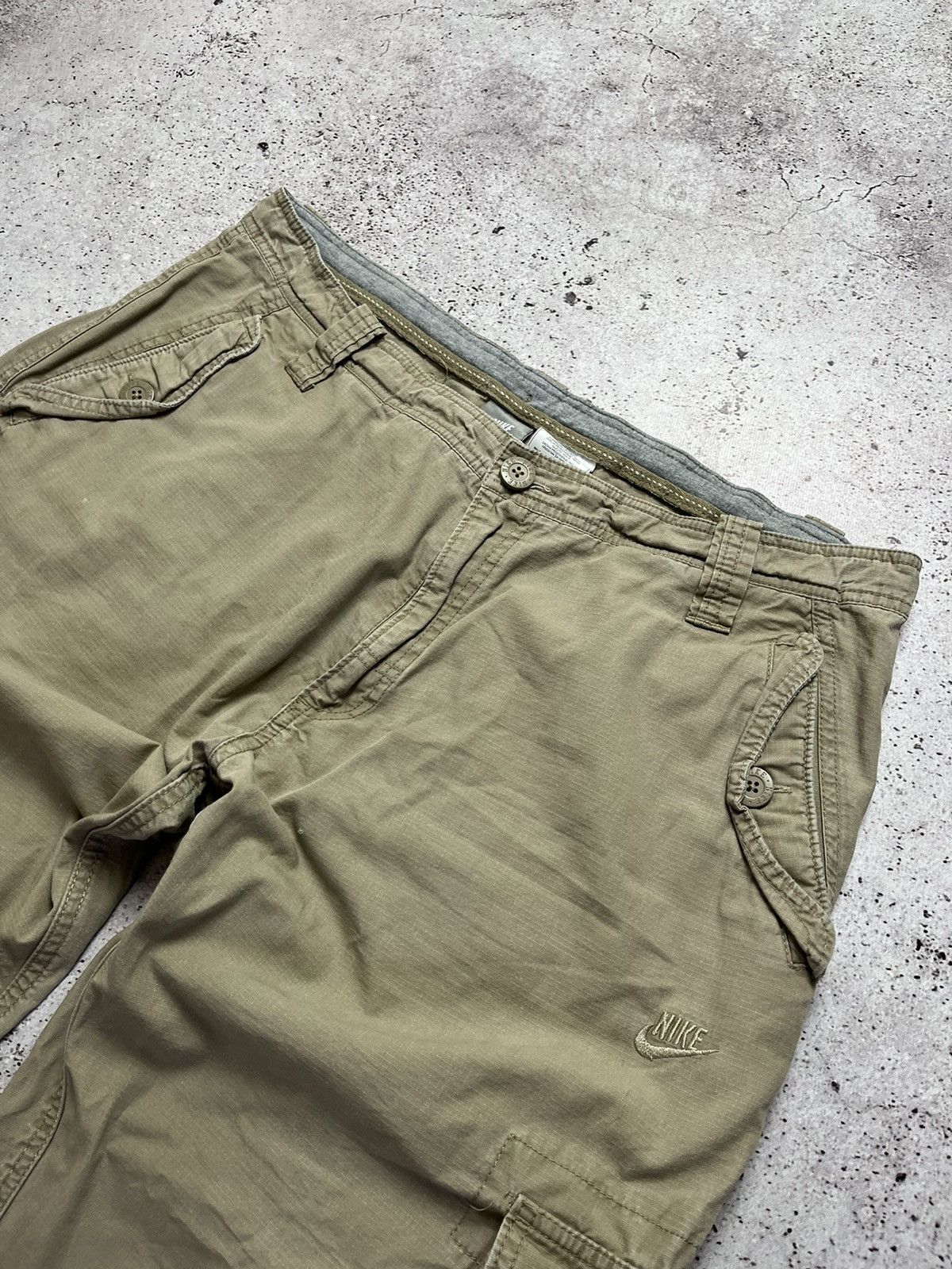 Nike × Vintage Vintage Nike Cargo Pants Track Nylon Drill Y2K style Swoosh Size US 36 / EU 52 - 9 Thumbnail