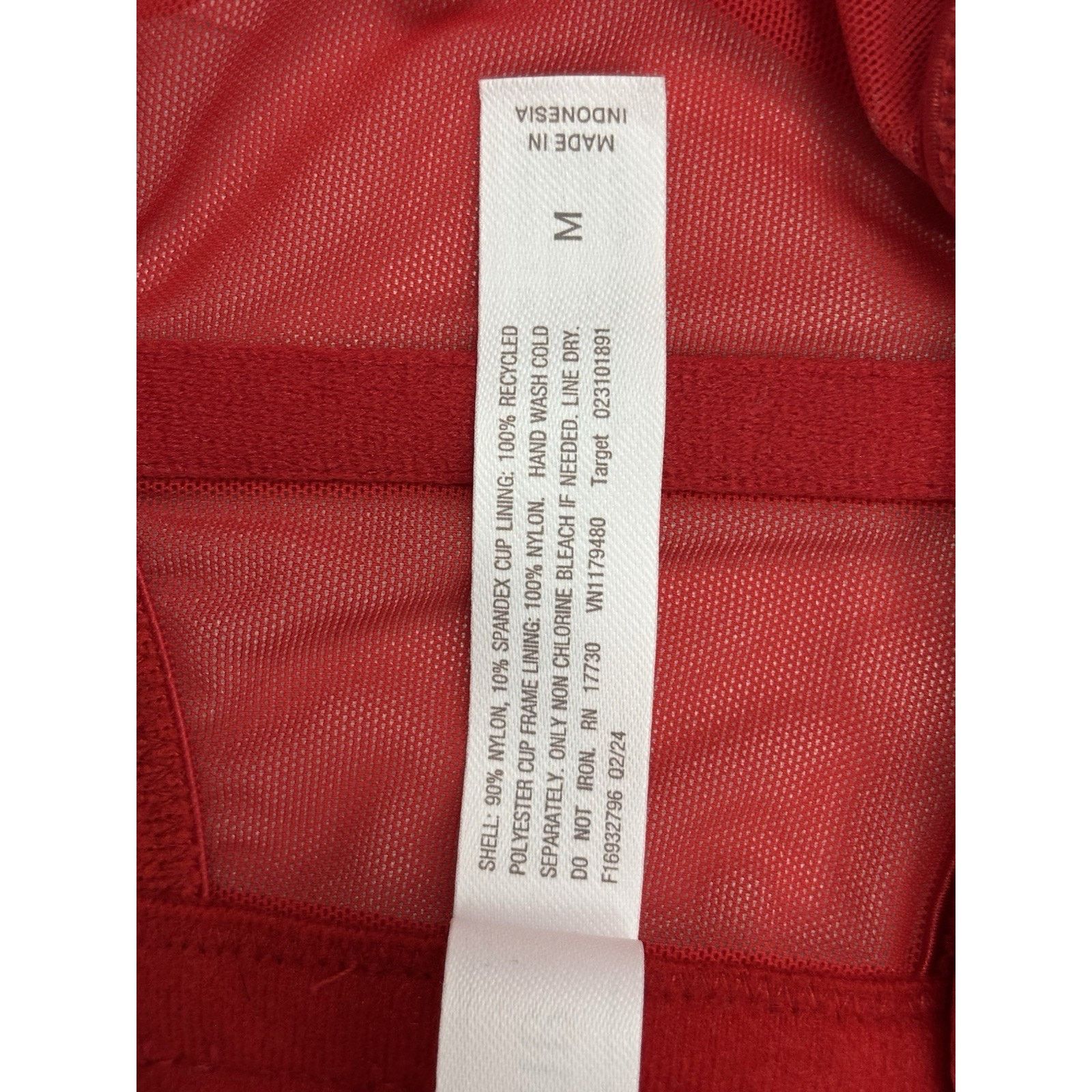 Target Basics NWT Target Red Satin Rhinestone Corset Bra Top Auden Size M Size ONE SIZE - 6 Thumbnail