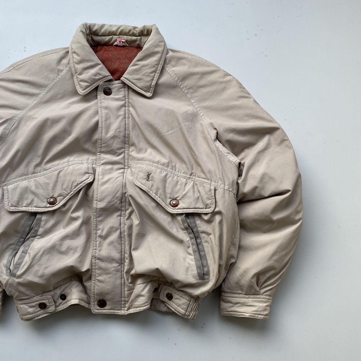 Vintage × Yves Saint Laurent Vintage YSL Puffer Bomber Jacket Size US M / EU 48-50 / 2 - 1 Thumbnail