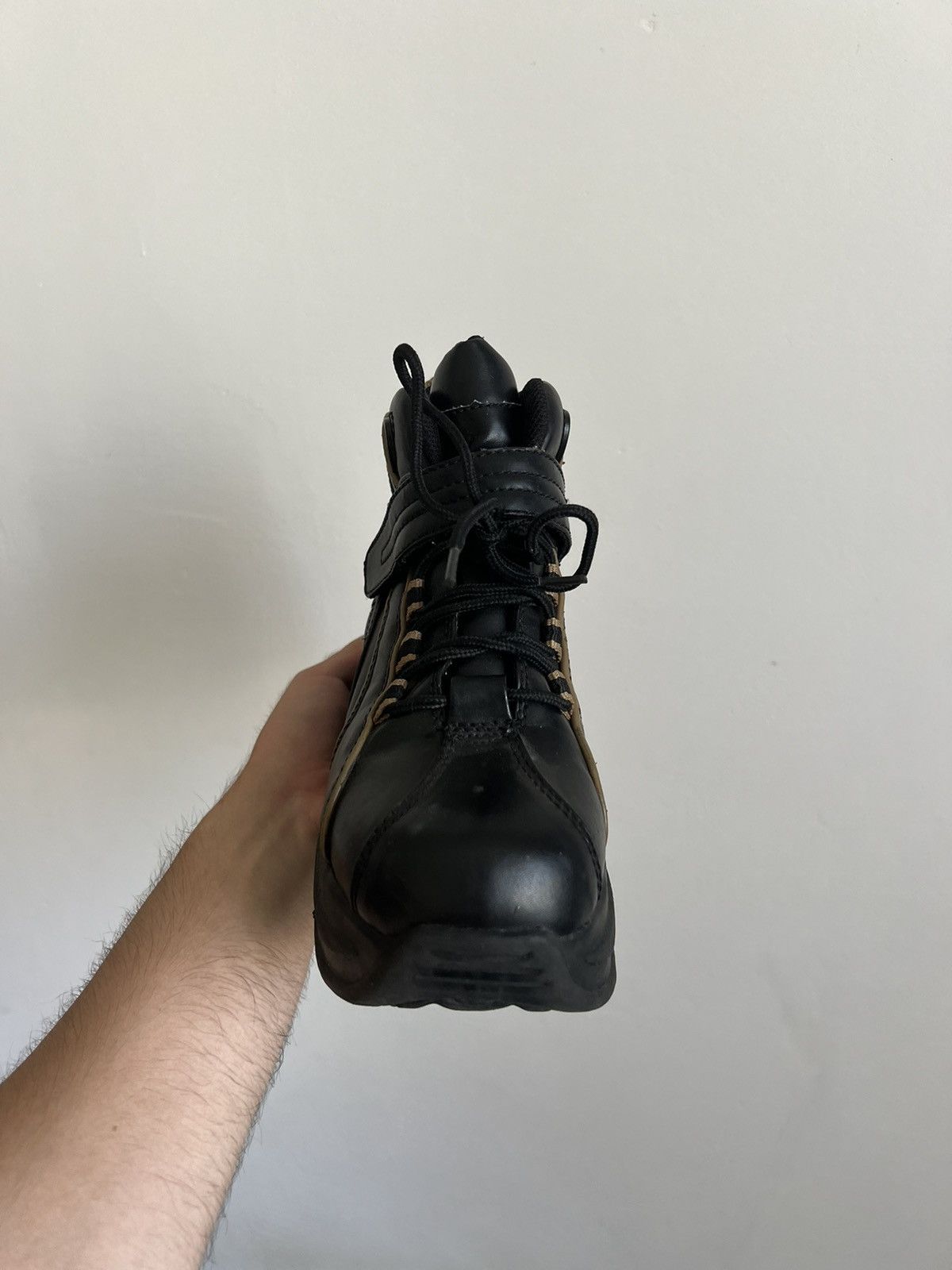 Vintage New rock leather boots vintage high platform avant garde Size US 8.5 / IT 38.5 - 5 Thumbnail