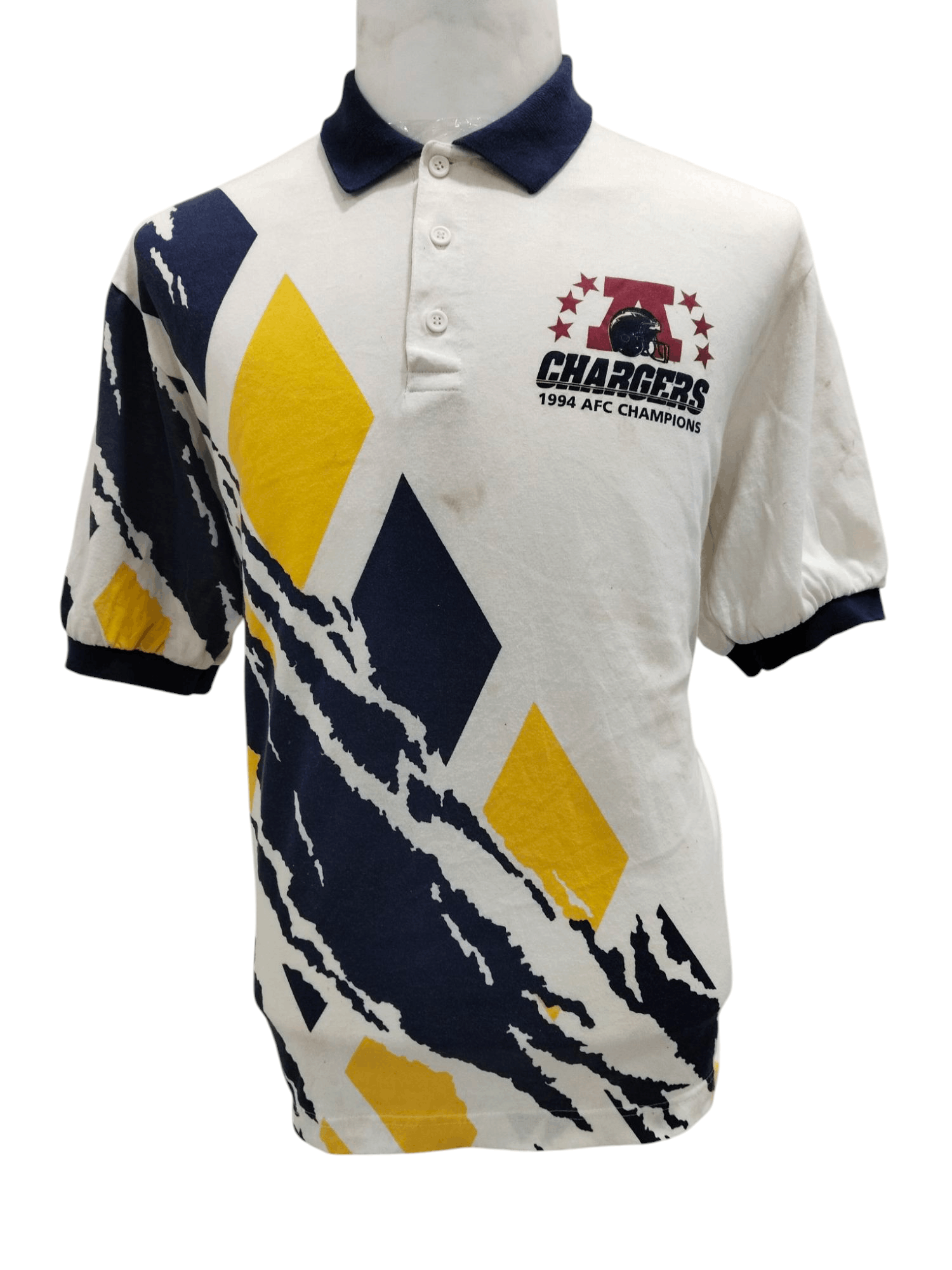 MLB × Vintage Vintage 1994 Chargers AFC Champions Rugby Polo Tshirt Size US XL / EU 56 / 4 - 1 Thumbnail