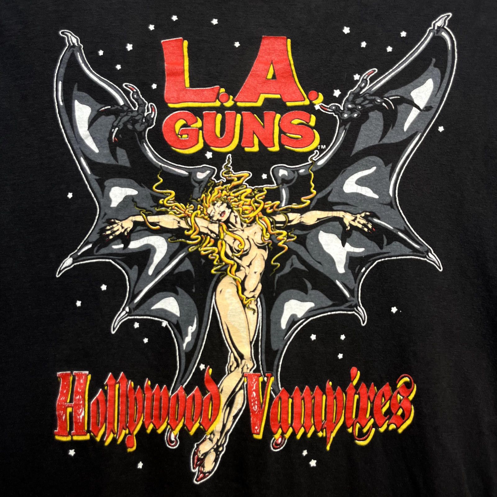 Vintage Vintage 91 LA Guns T Shirt Size XL Hollywood Vampires Size US XL / EU 56 / 4 - 4 Thumbnail