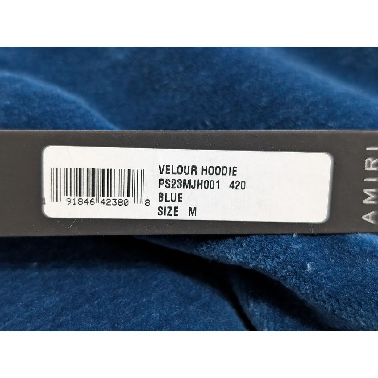 Amiri o1rshd1 Velour Hoodie in Blue Size US M / EU 48-50 / 2 - 19 Thumbnail