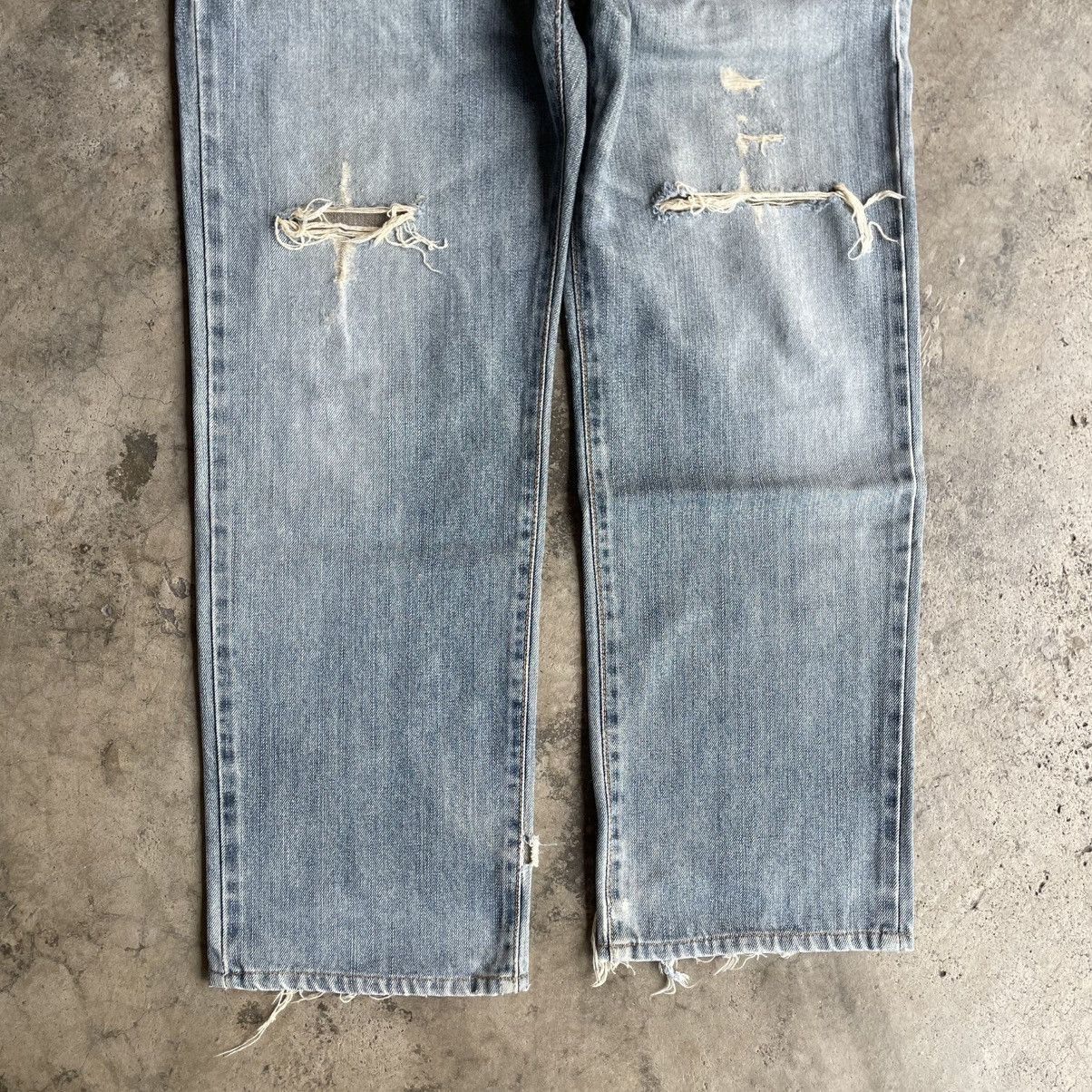 Edwin 🔥Vintage Edwin 404 Stoned Washed Ripped Distress Denim Jeans Size US 34 / EU 50 - 3 Thumbnail