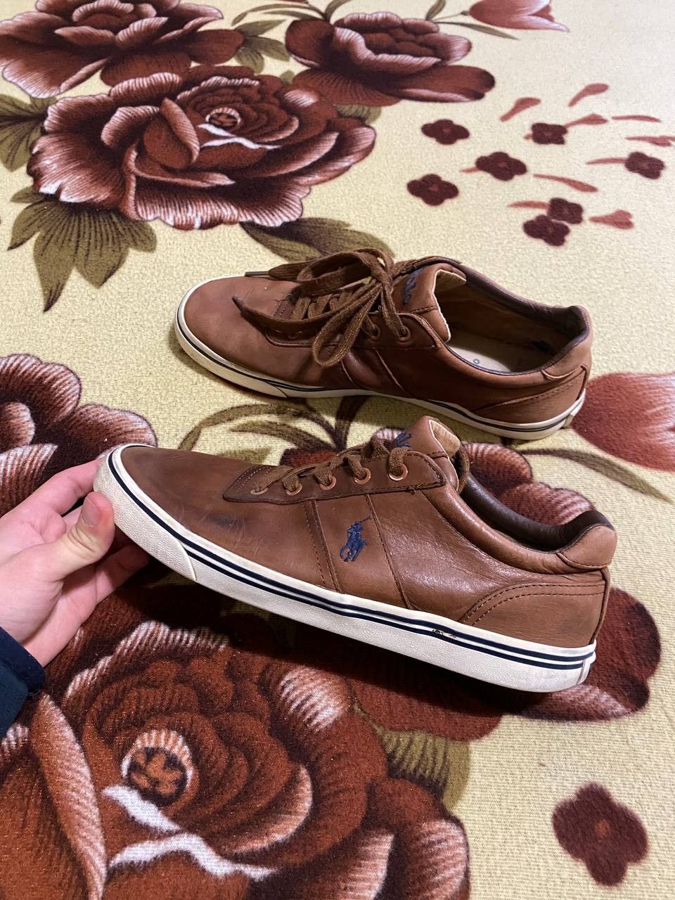 Polo Ralph Lauren Ralph Lauren Polo Tan Up Western Leather Sneakers Shoes Size US 10 / EU 43 - 1 Thumbnail