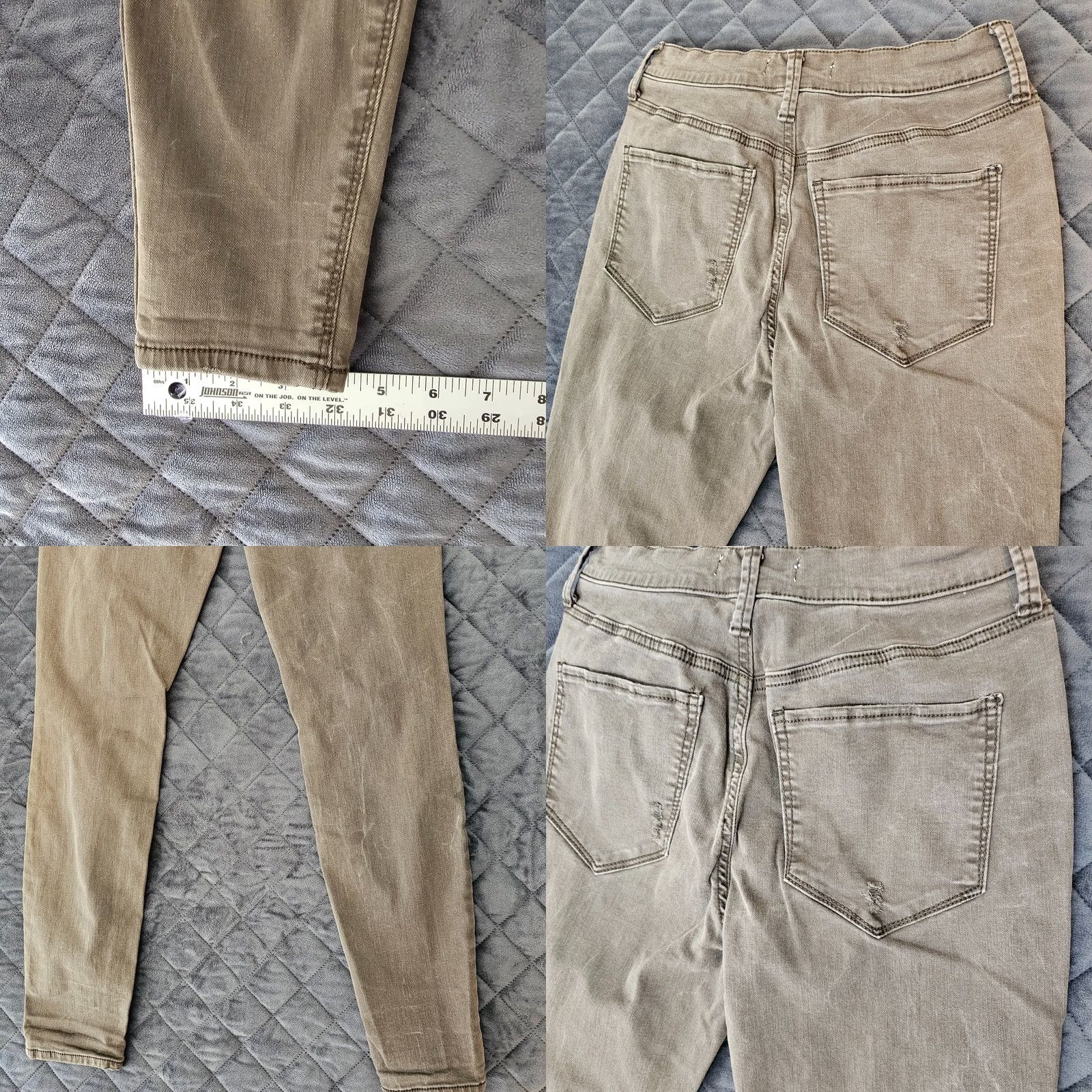 Vintage Mudd Juniors Brown High Rise Denim Jeggings Size 7 Distressed Girls Womens 5-Pocket Stretch Jeans Size 28" / US 6 / IT 42 - 8 Thumbnail