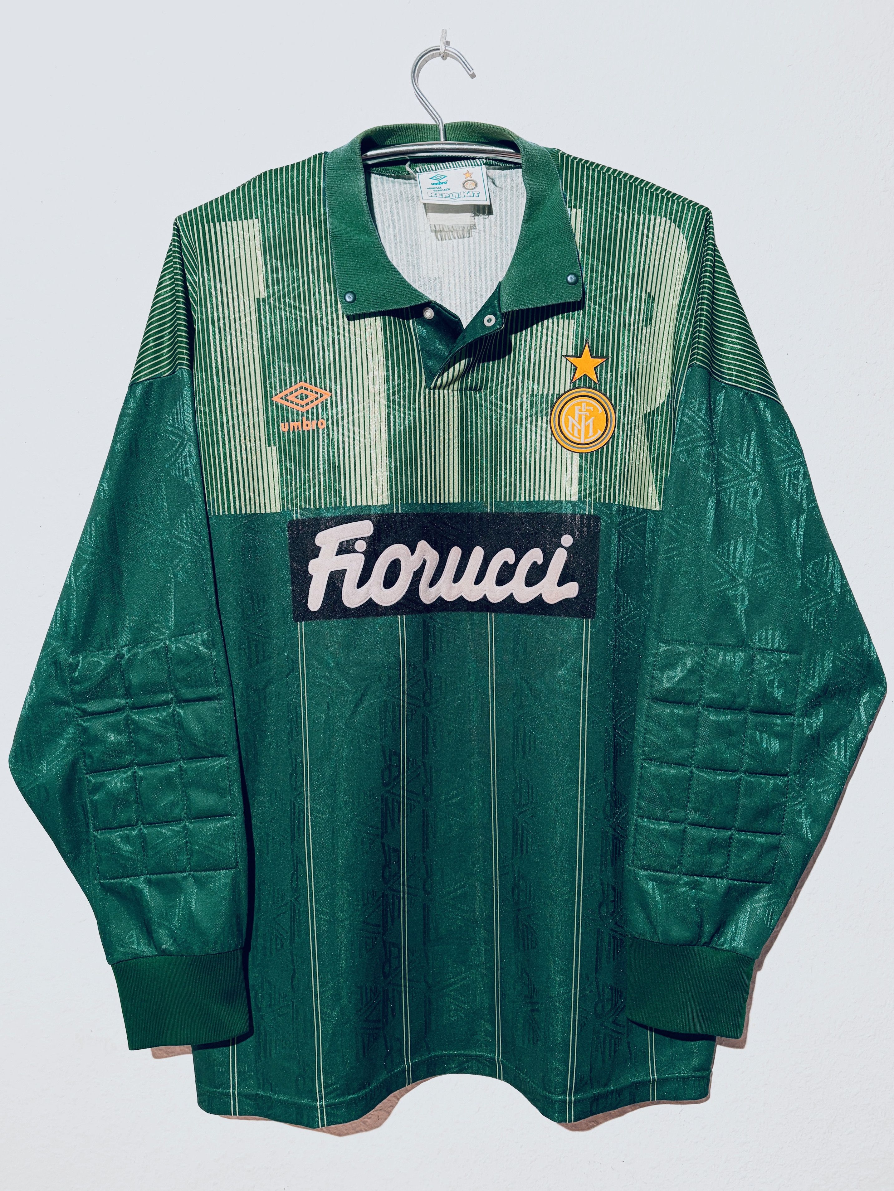 Umbro Inter Milan Goalkeeper Jersey Shirt 1991 - 1992 Size US L / EU 52-54 / 3 - 1 Thumbnail