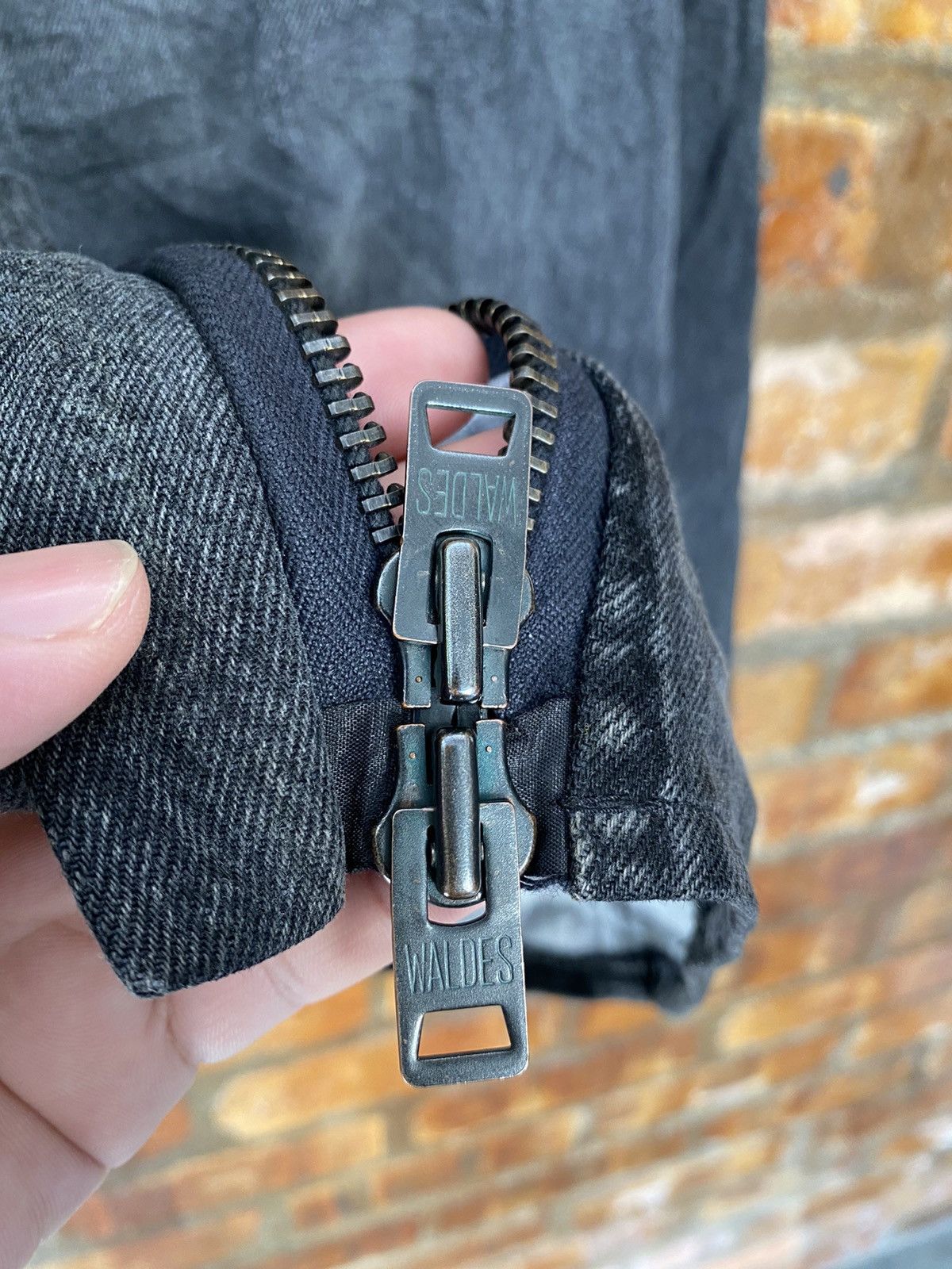 Japanese Brand × Nepenthes × Yasuyuki Ishii Vtg Cut and Rebuild Levis Ink Japan Waldes Zipper Size US XS / EU 42 / 0 - 16 Thumbnail
