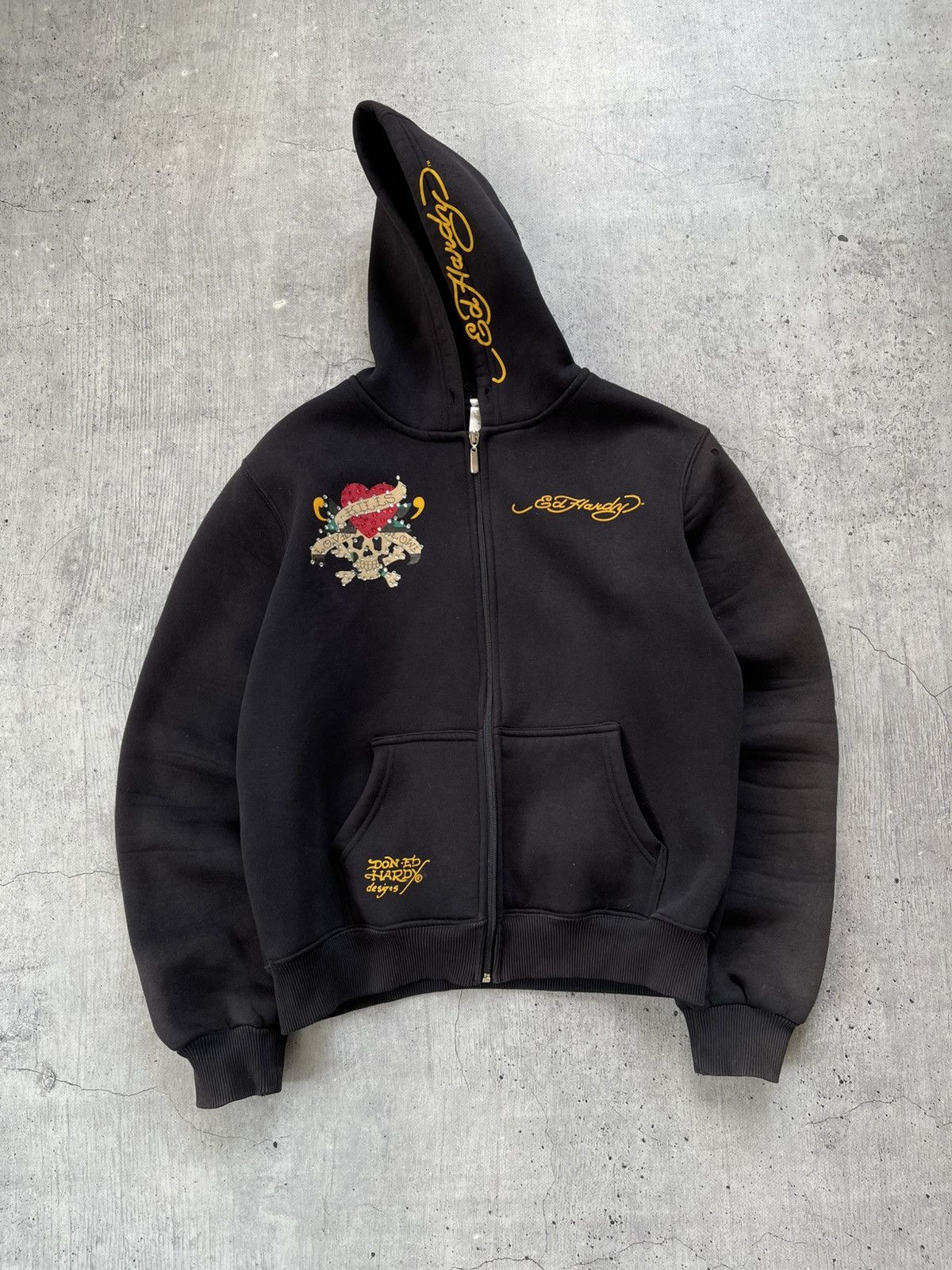 Ed Hardy × Vintage Ed hardy zip up hoodie y2k veryrare Size XXL / US 16-18 / IT 52-54 - 6 Thumbnail