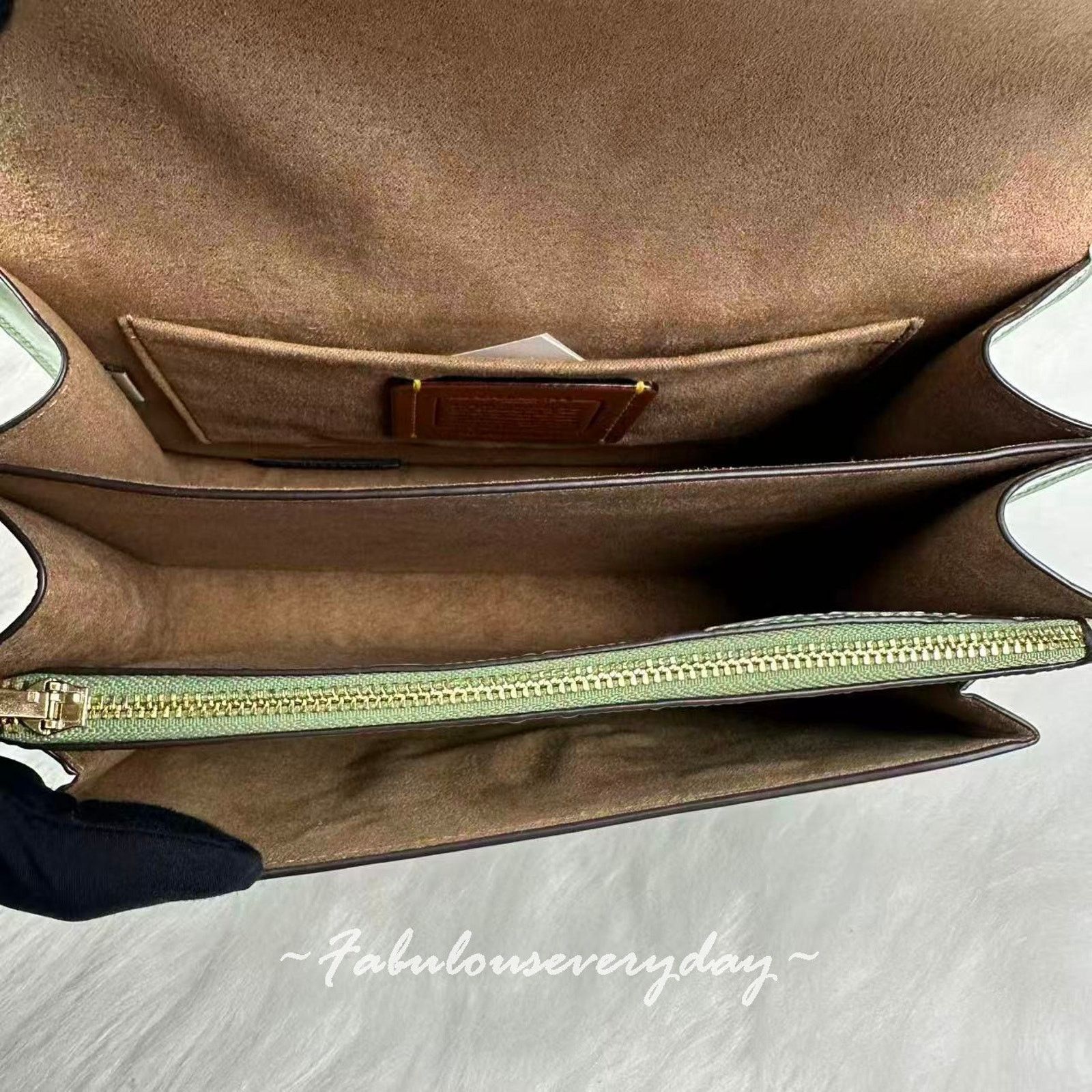 Coach Coach Klare Crossbody Bag Signature Leather/Gold/Pale Green Size ONE SIZE - 7 Thumbnail