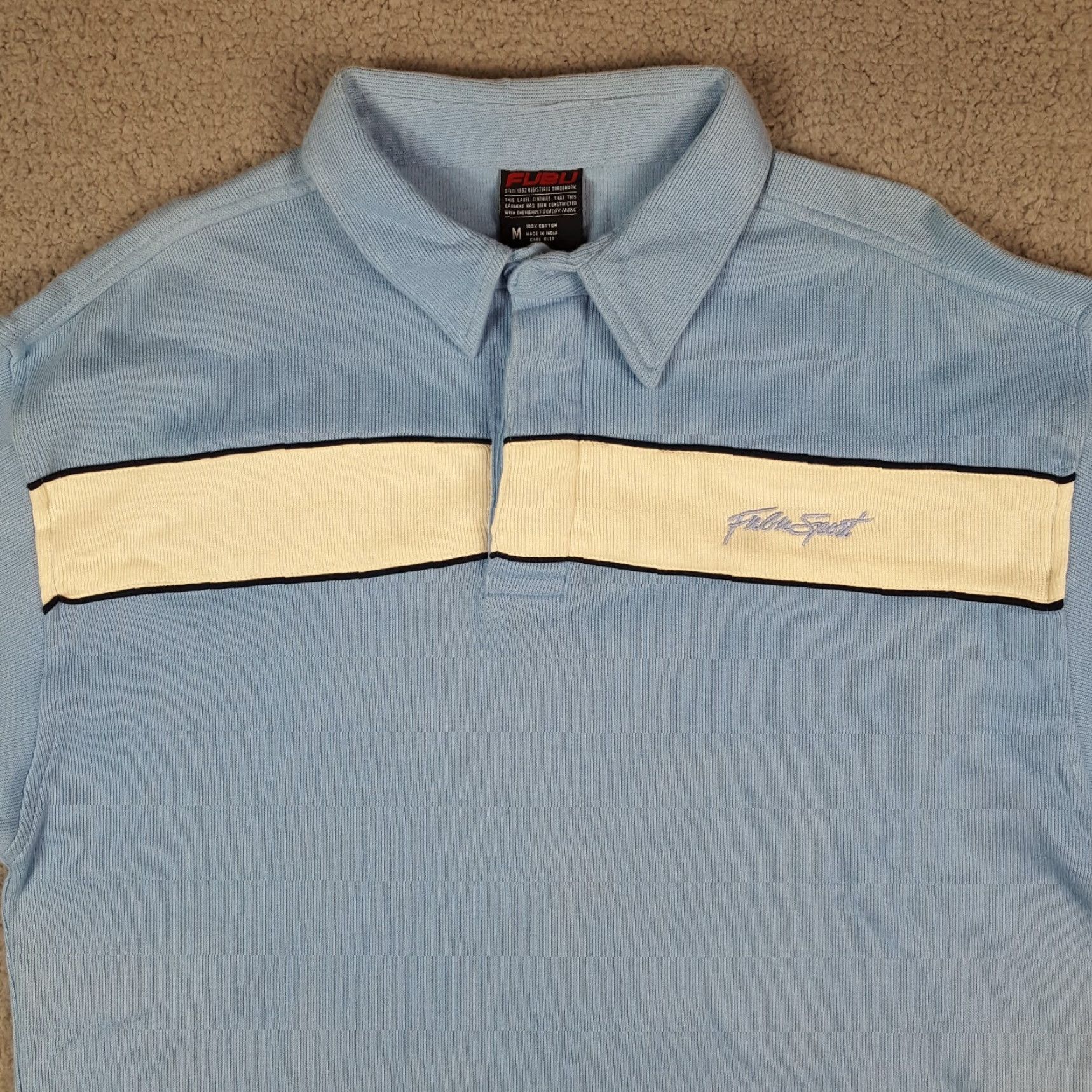 Fubu VINTAGE Y2K FUBU Preppy Striped Polo Shirt Mens Size M Hip-Hop Vintage Size US M / EU 48-50 / 2 - 3 Thumbnail