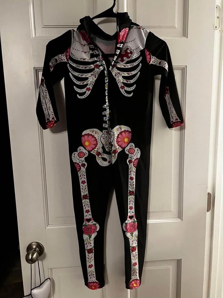 Other Kid Halloween Costume Skeleton Bone Skull dia de los muertos Size ONE SIZE - 5 Thumbnail