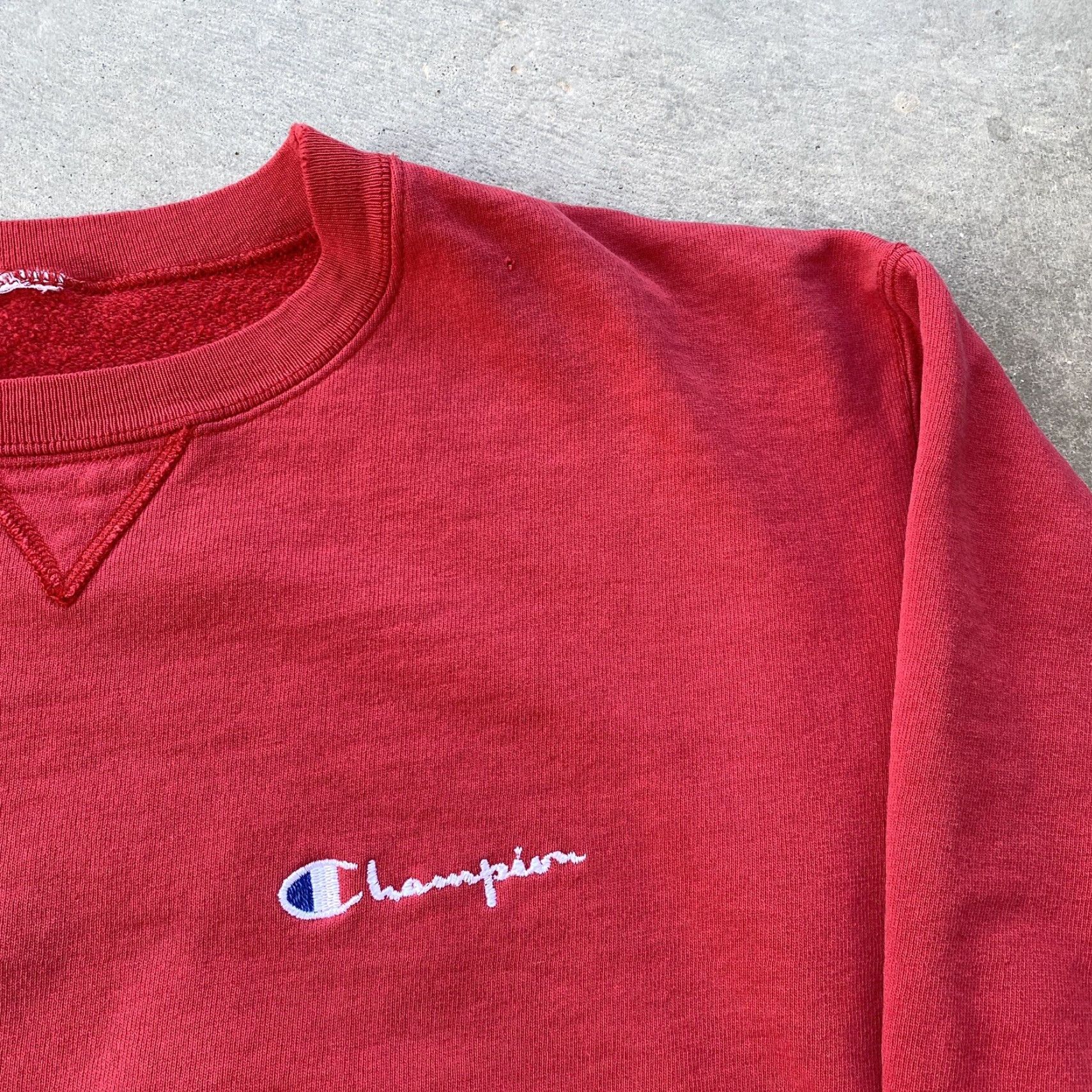 Champion VINTAGE Champion Logo Raglan Sweater XL Men Red Size US XL / EU 56 / 4 - 2 Thumbnail